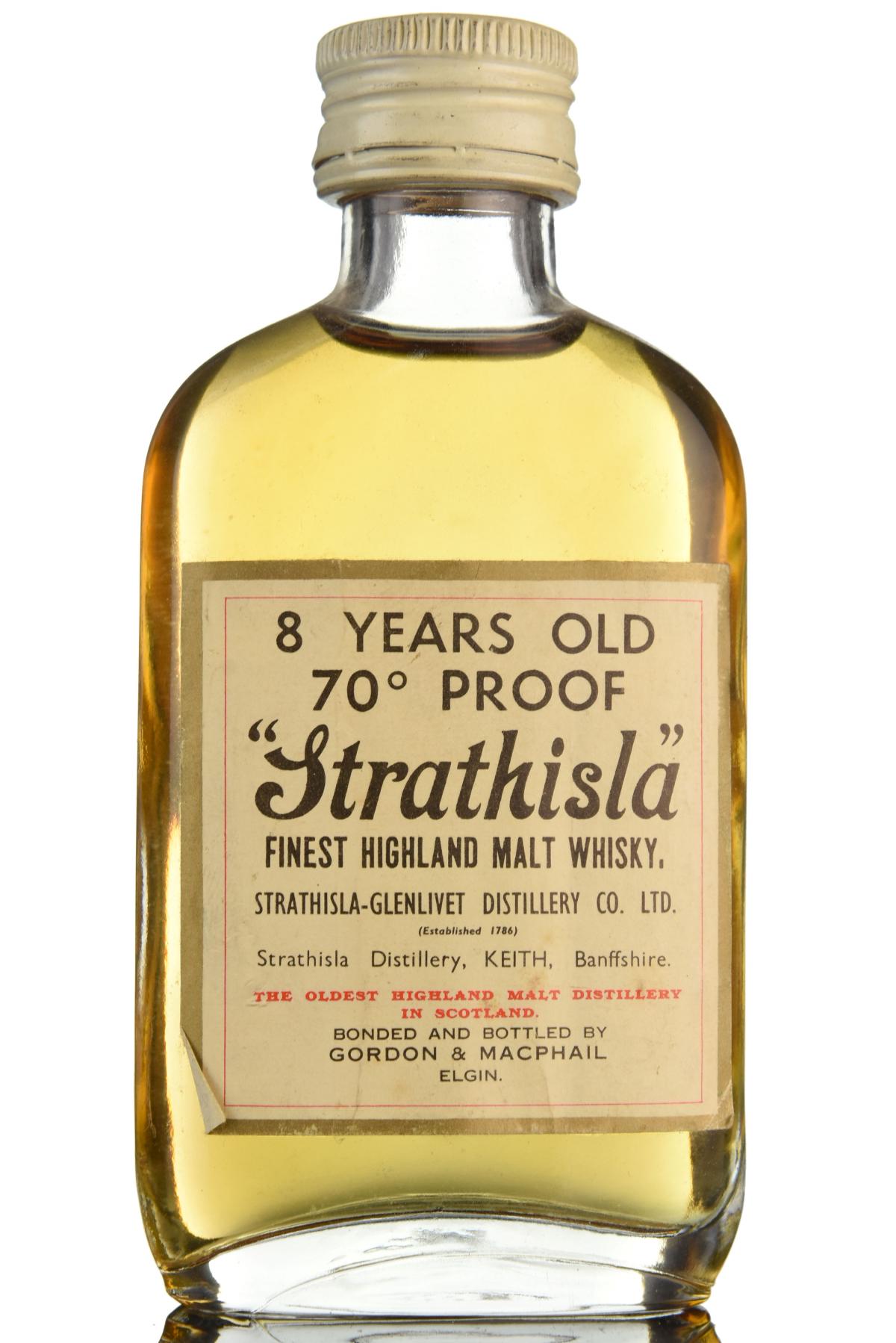 Strathisla 8 Year Old - 70 Proof - Gordon & MacPhail Miniature