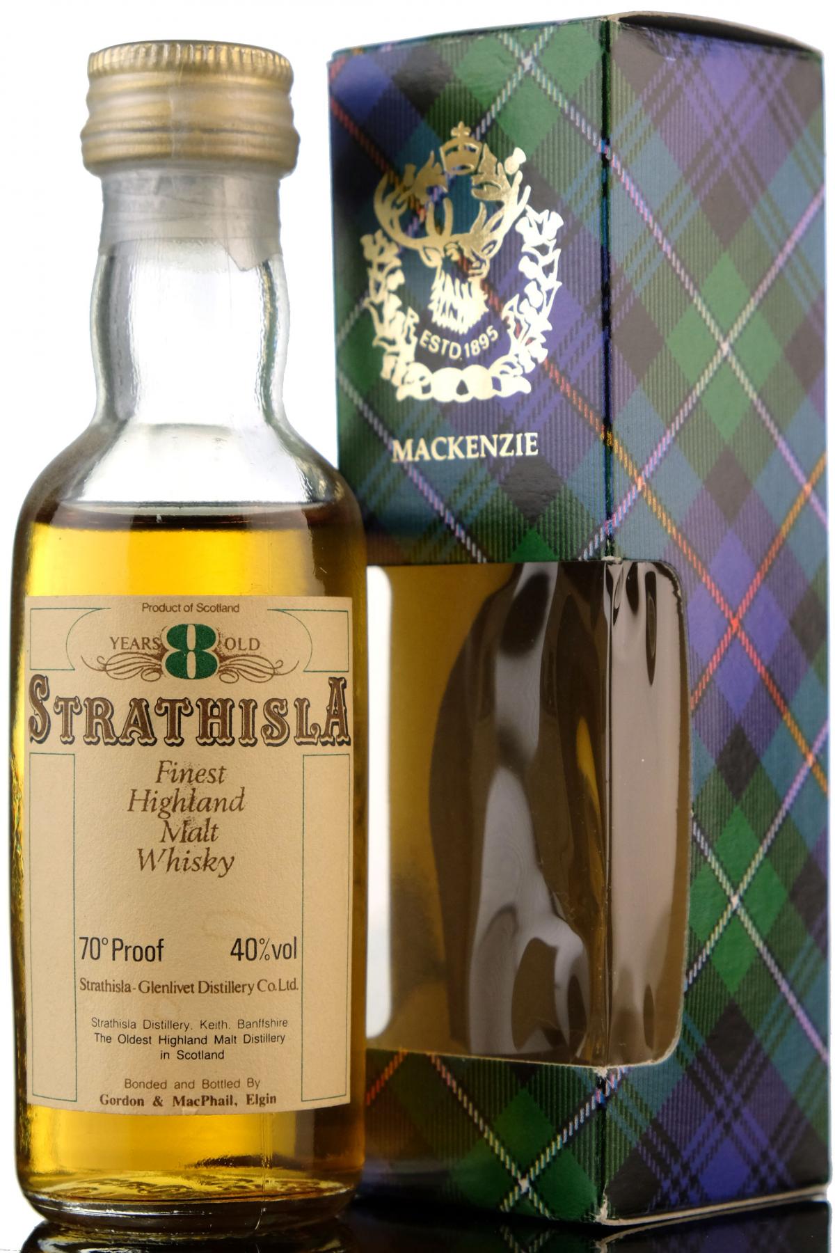 Strathisla 8 Year Old - 70 Proof - Gordon & MacPhail Miniature