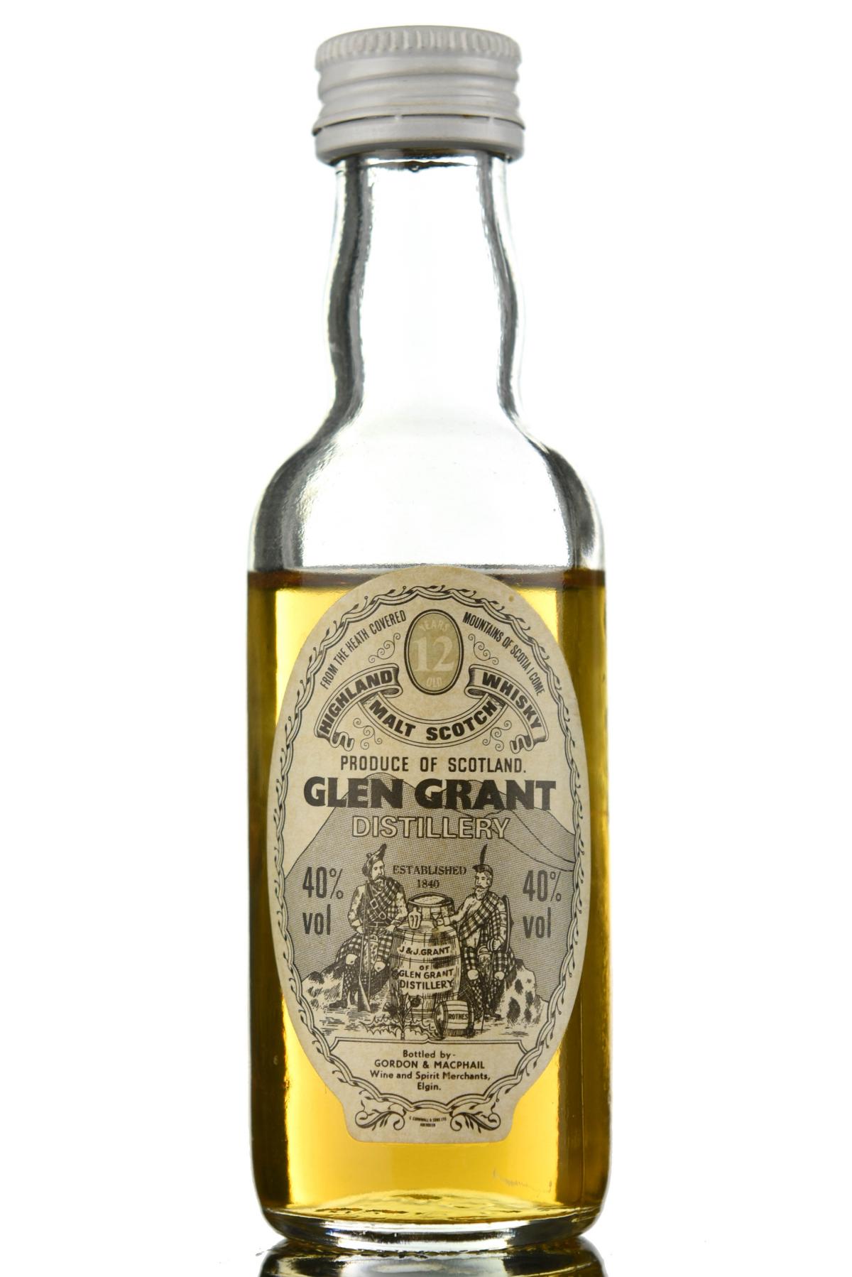 Glen Grant 12 Year Old - Gordon & MacPhail Miniature