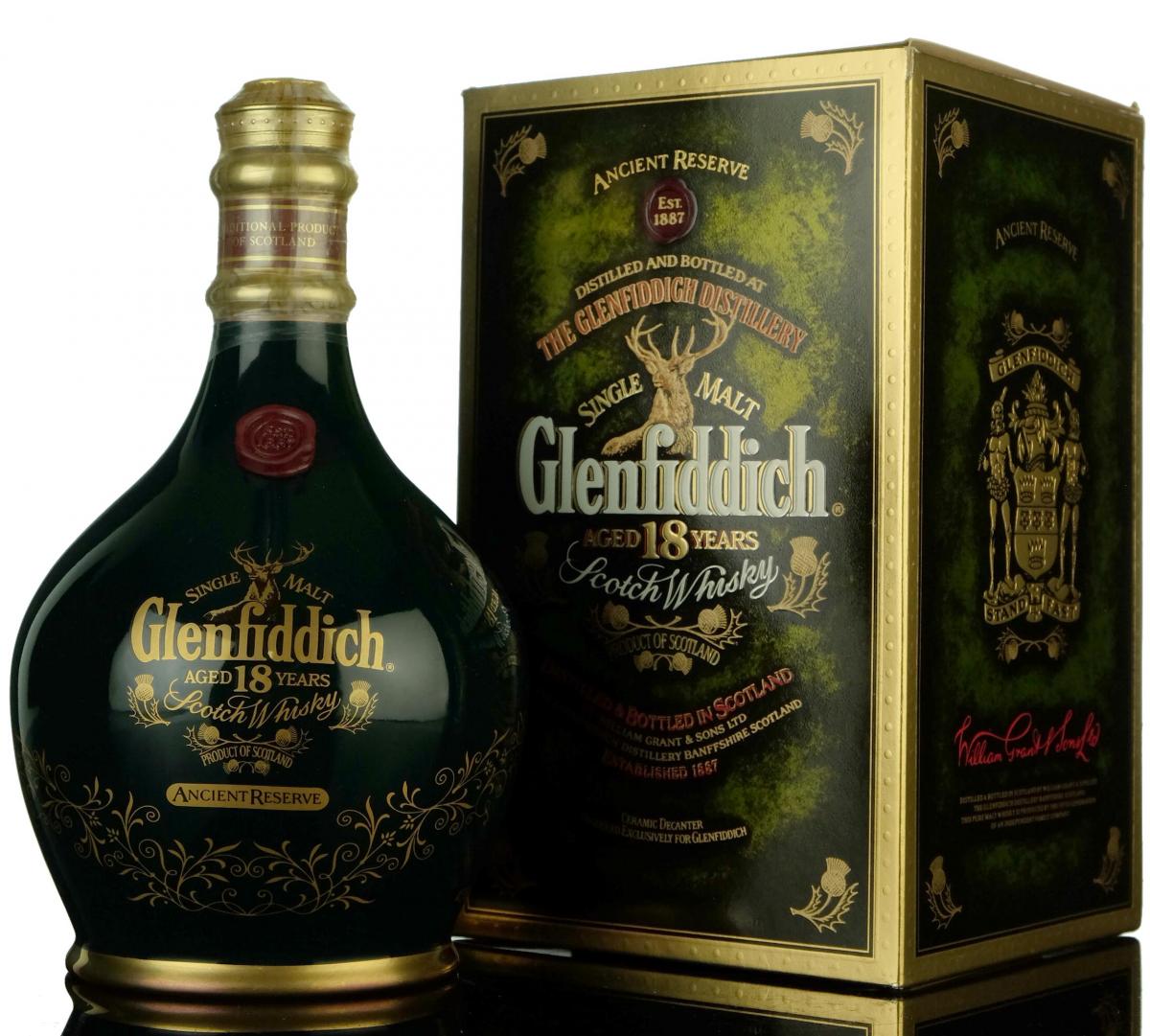 Glenfiddich 18 Year Old - Ancient Reserve - Green Ceramic - 1990s