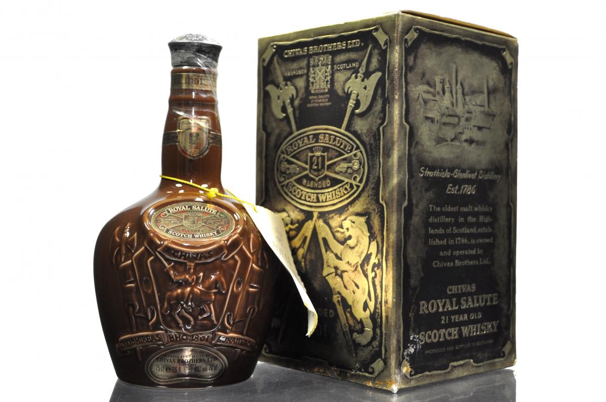 Royal Salute 21 Year Old - Brown Decanter - Late 1970s