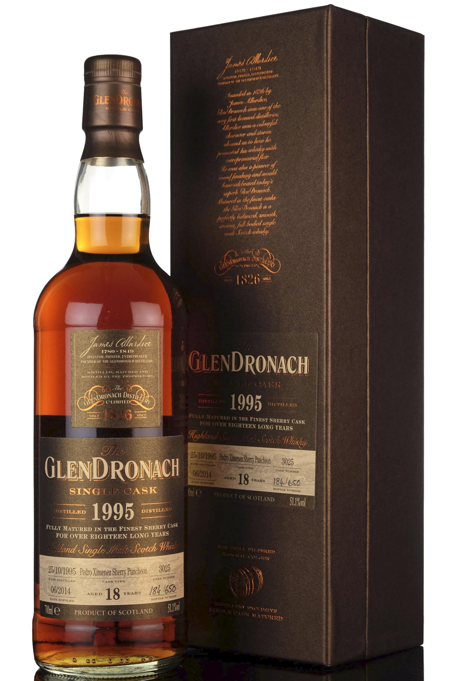 Glendronach 1995-2014 - 18 Year Old - Single Cask 3025 - Batch 10