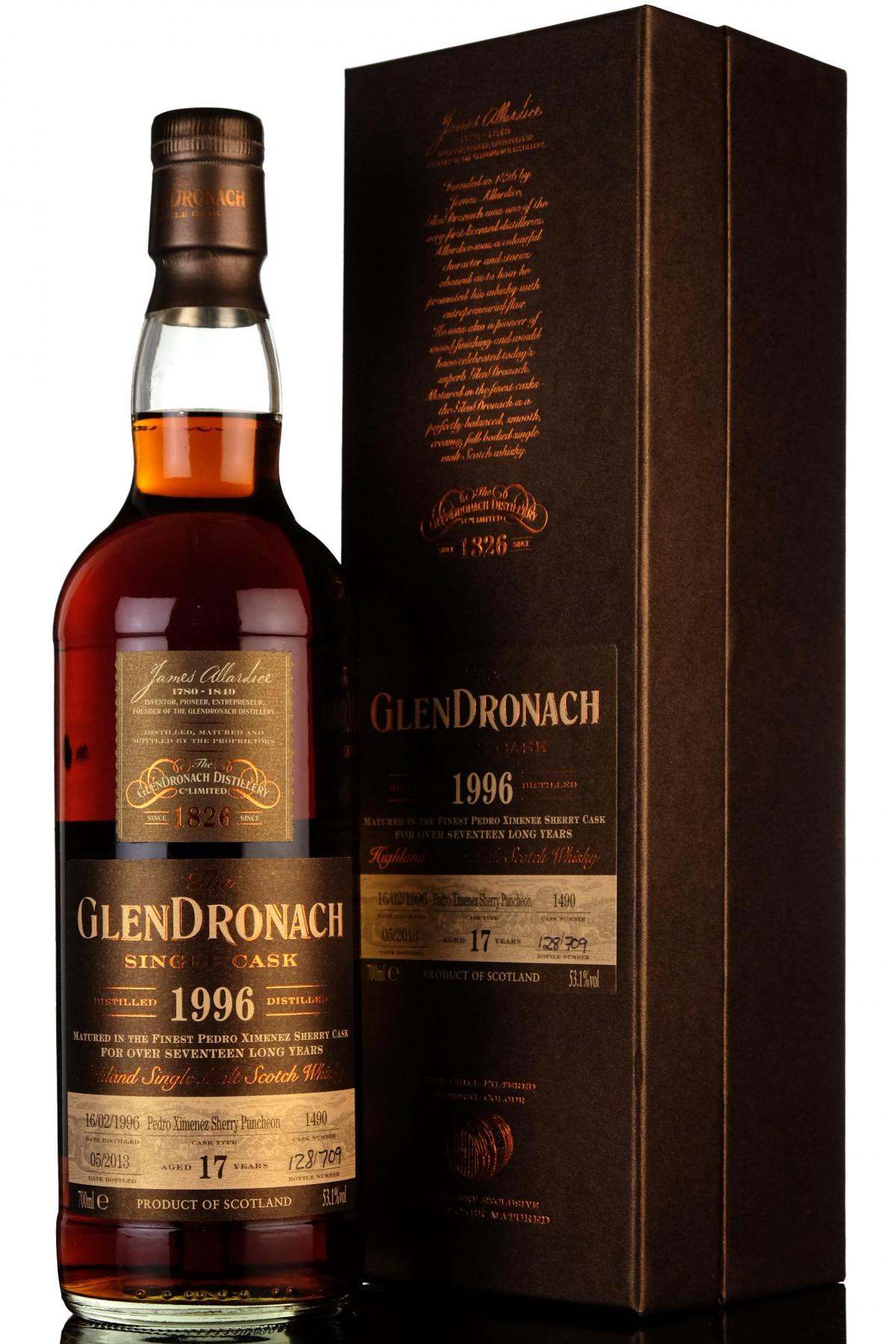 Glendronach 1996-2013 - 17 Year Old - Single Cask 1490 - Batch 8
