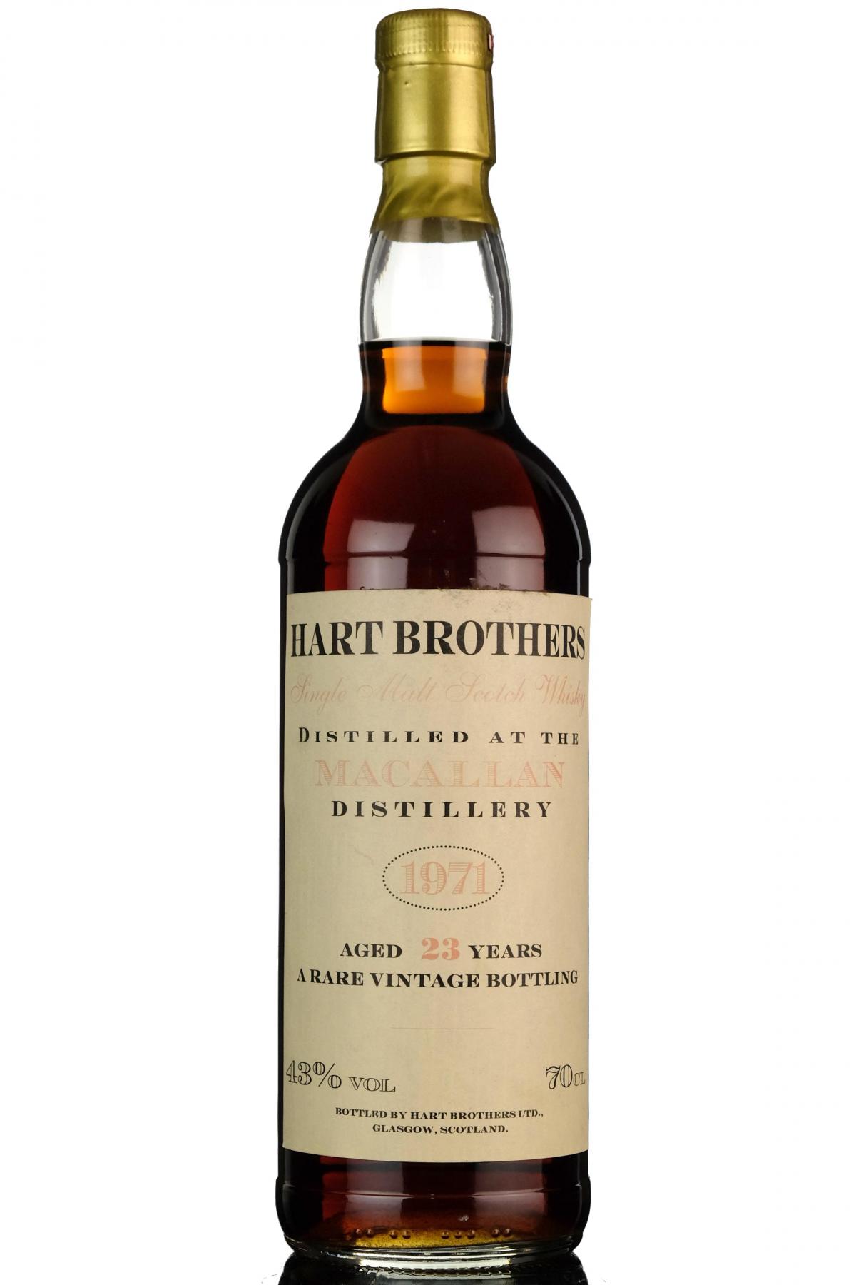 Macallan 1971 - 23 Year Old - Hart Brothers