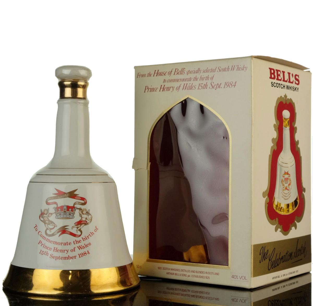 Bells Commemorate Decanter - The Birth Of Prince Henry Of Wales 1984