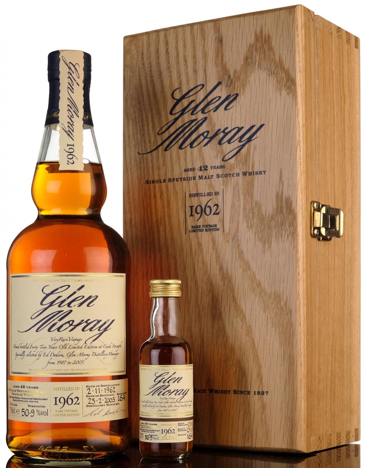 Glen Moray 1962-2005 - 42 Year Old - With Miniature