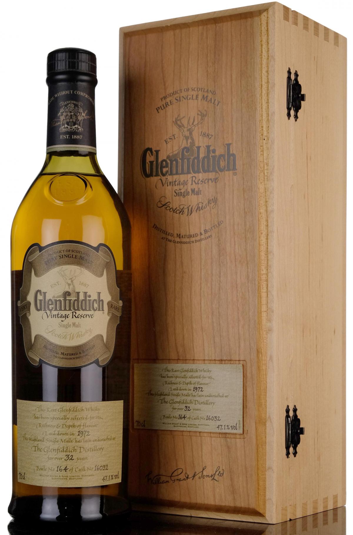 Glenfiddich 1972 - 32 Year Old - Vintage Reserve - Single Cask 16032