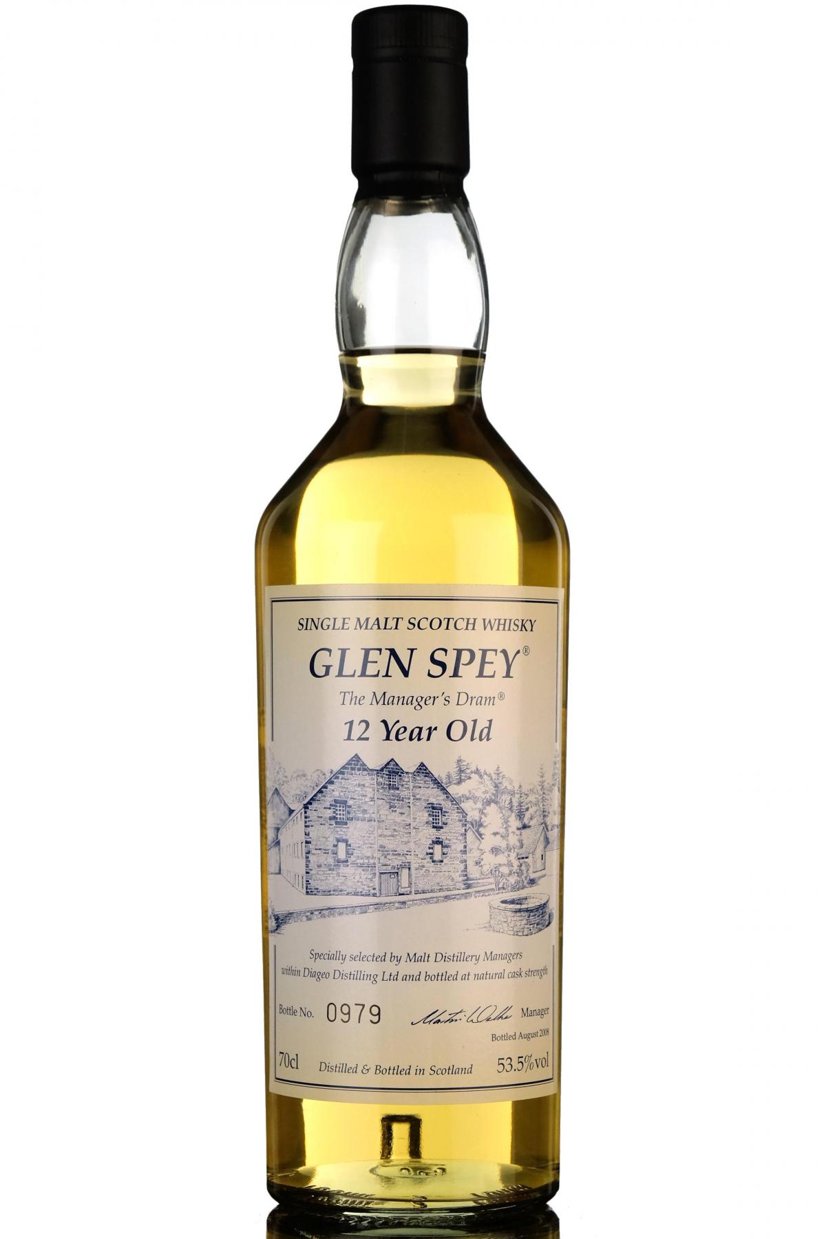 Glen Spey 12 Year Old - Managers Dram 2008