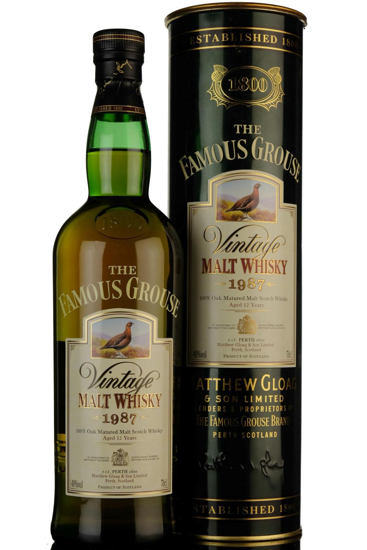 Famous Grouse 1987 - 12 Year Old