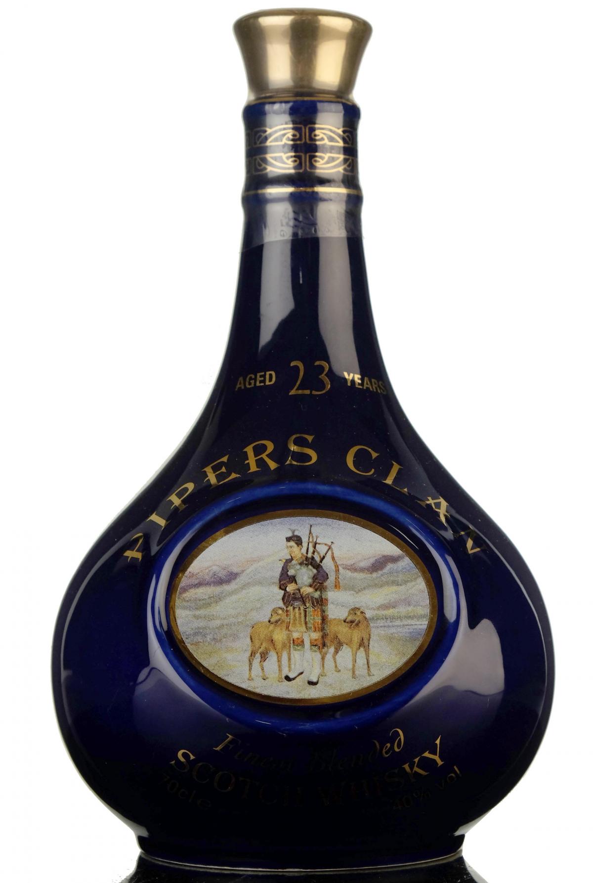 Pipers Clan 23 Years Old Ceramic Decanter