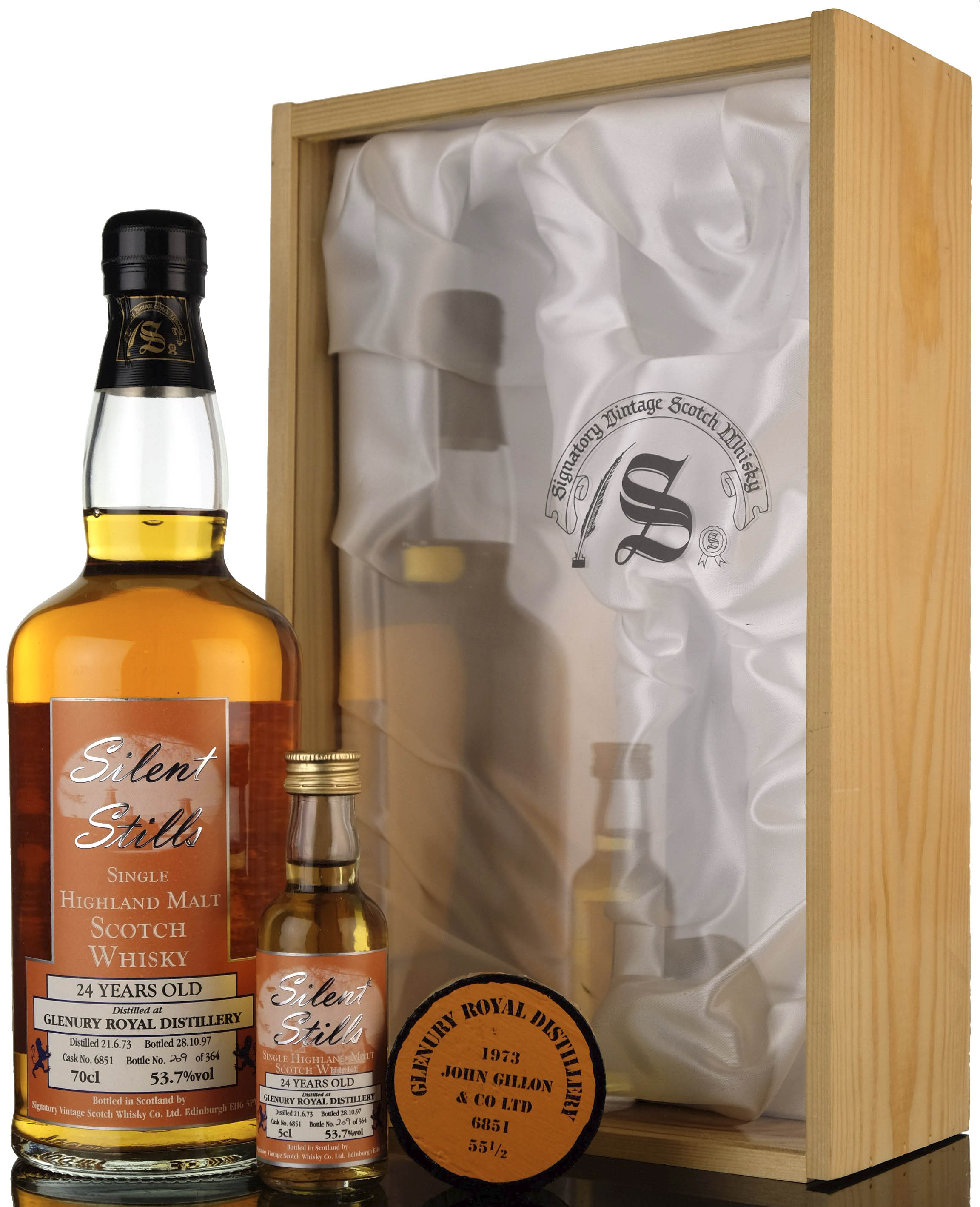 Glenury Royal 1973-1997 - 24 Year Old - Signatory Silent Stills & Miniature