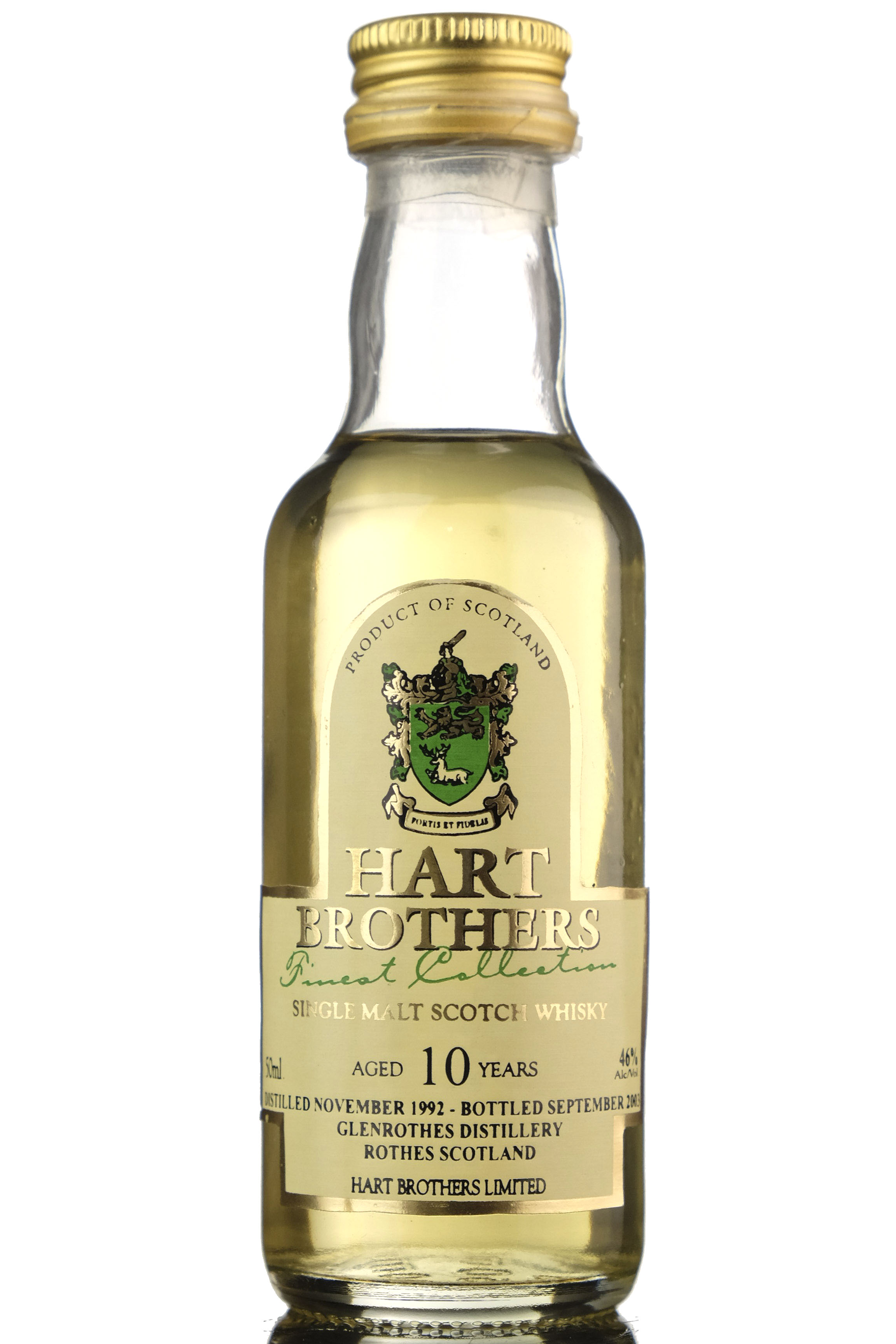 Glenrothes 1992-2003 - 10 Year Old Hart Brothers Miniature