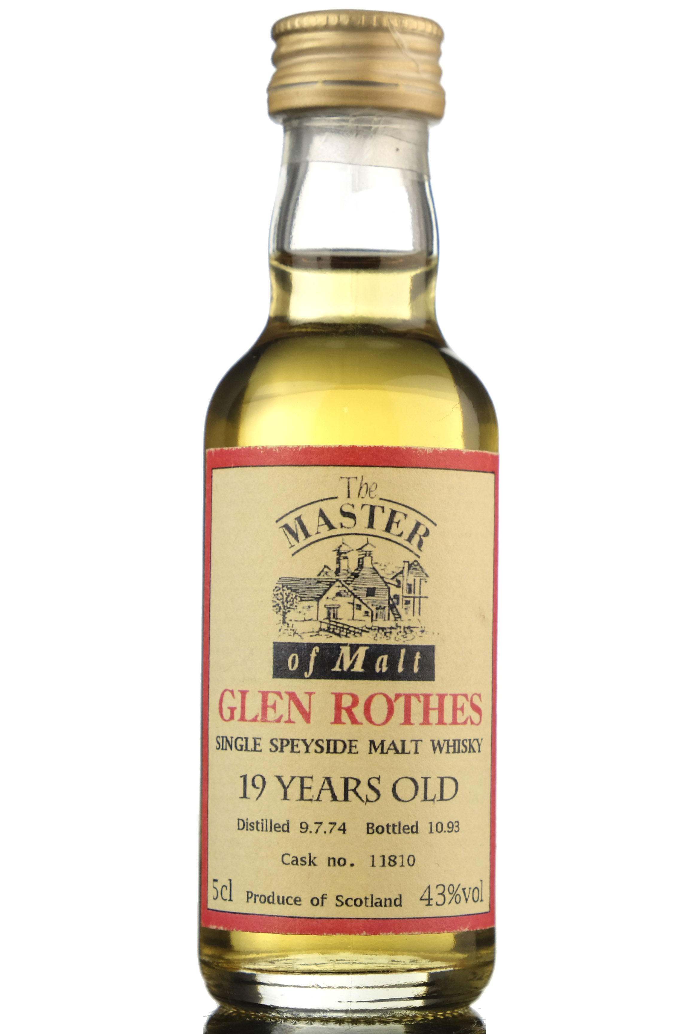 Glen Rothes 1974-1993 - 19 Year Old - Master Of Malts Miniature