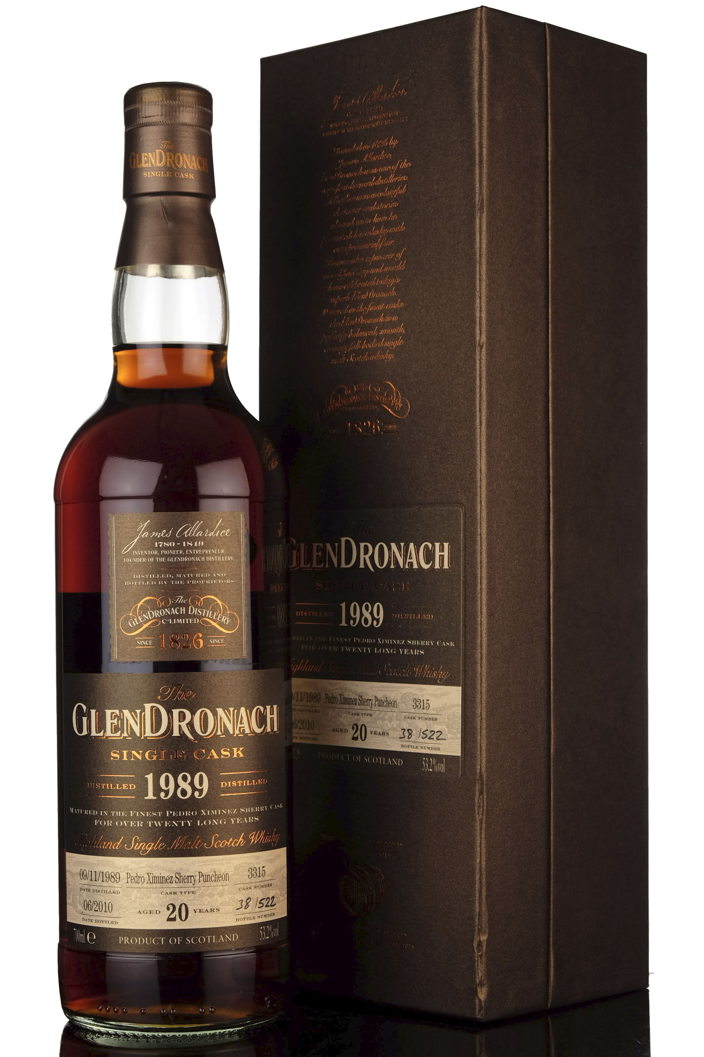 Glendronach 1989-2010 - 20 Year Old - Single Cask 3315 - Batch 2