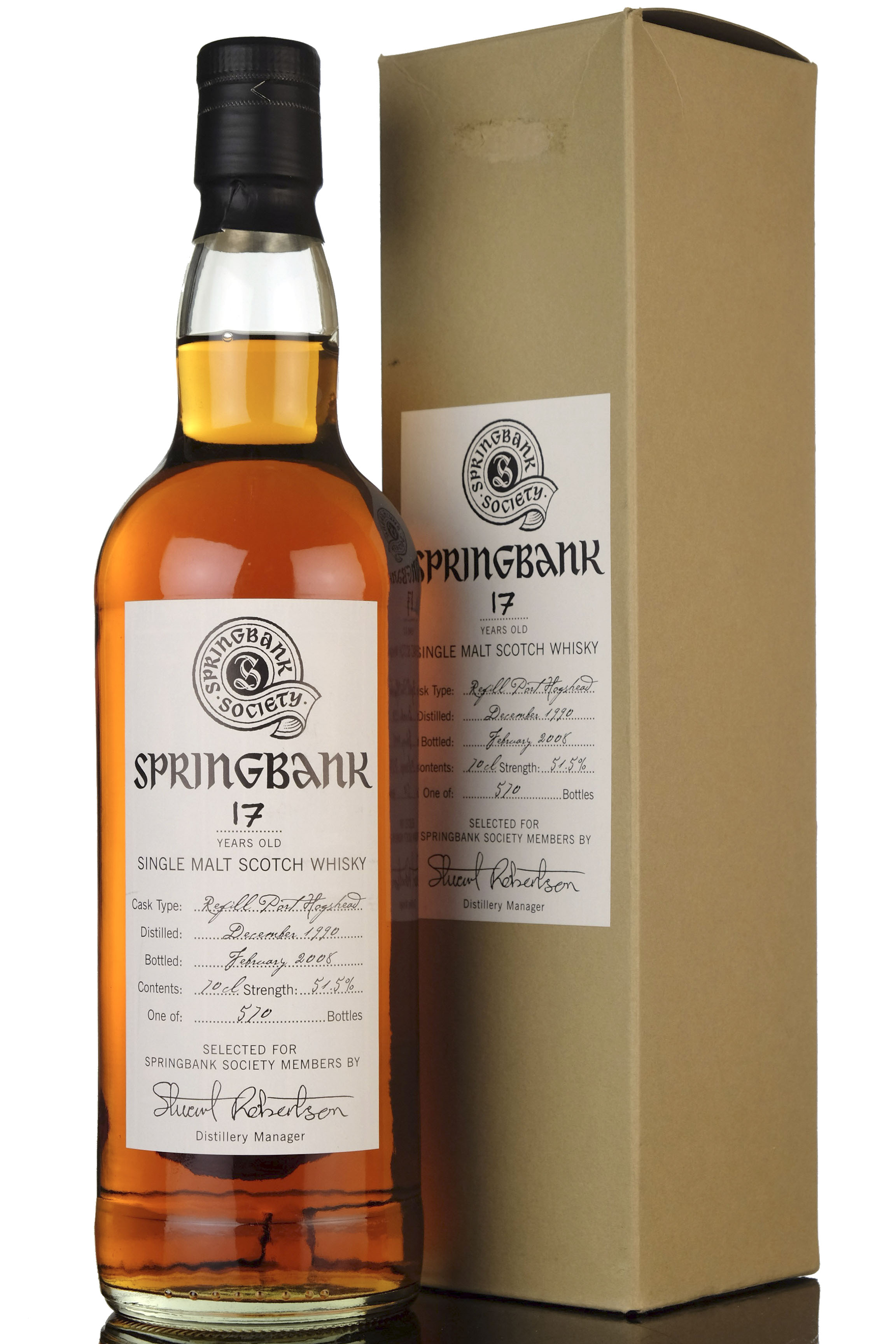 Springbank 1990-2008 - 17 Year Old - Society Bottling