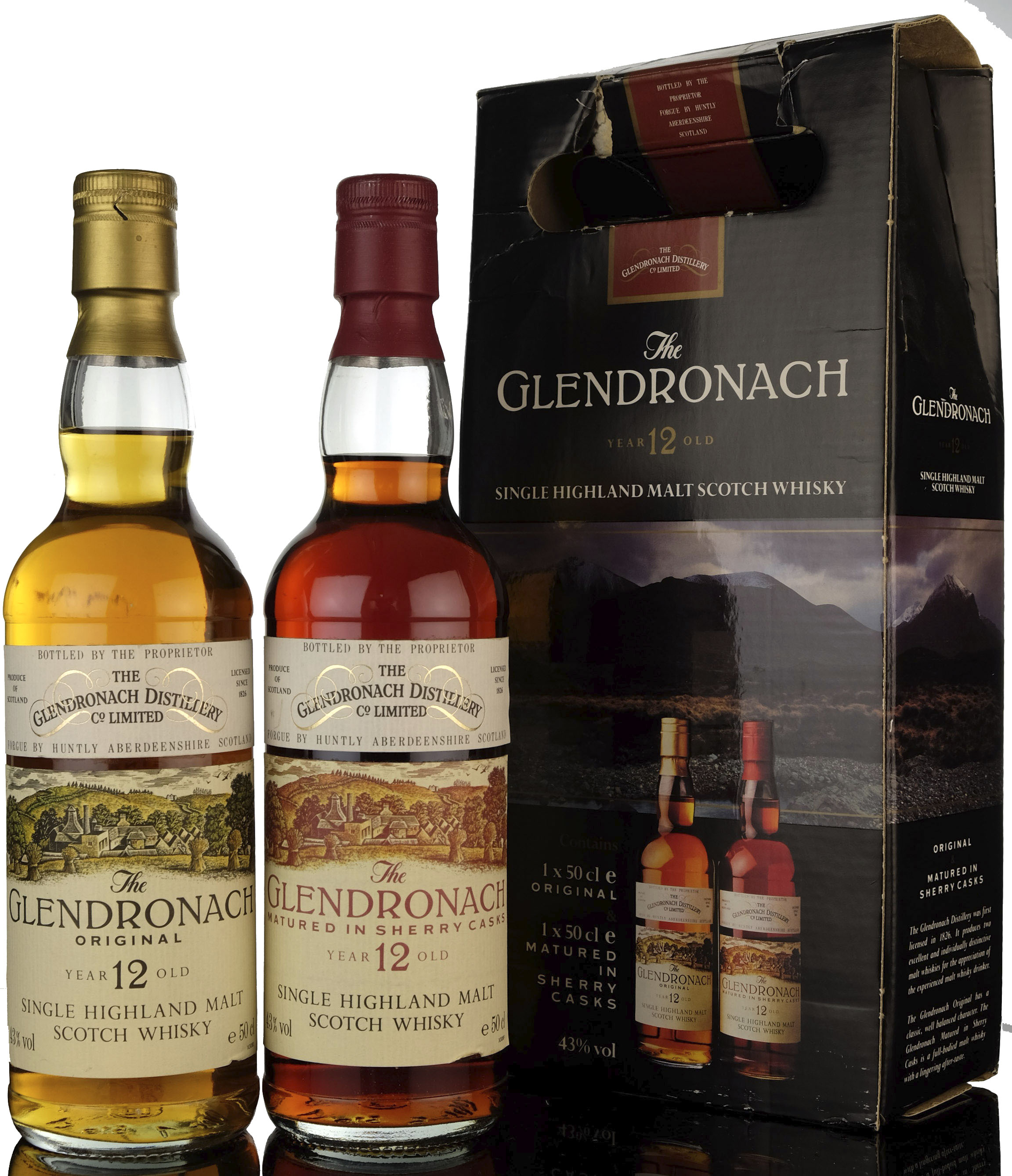 Glendronach 50cl Box Set - 1990s