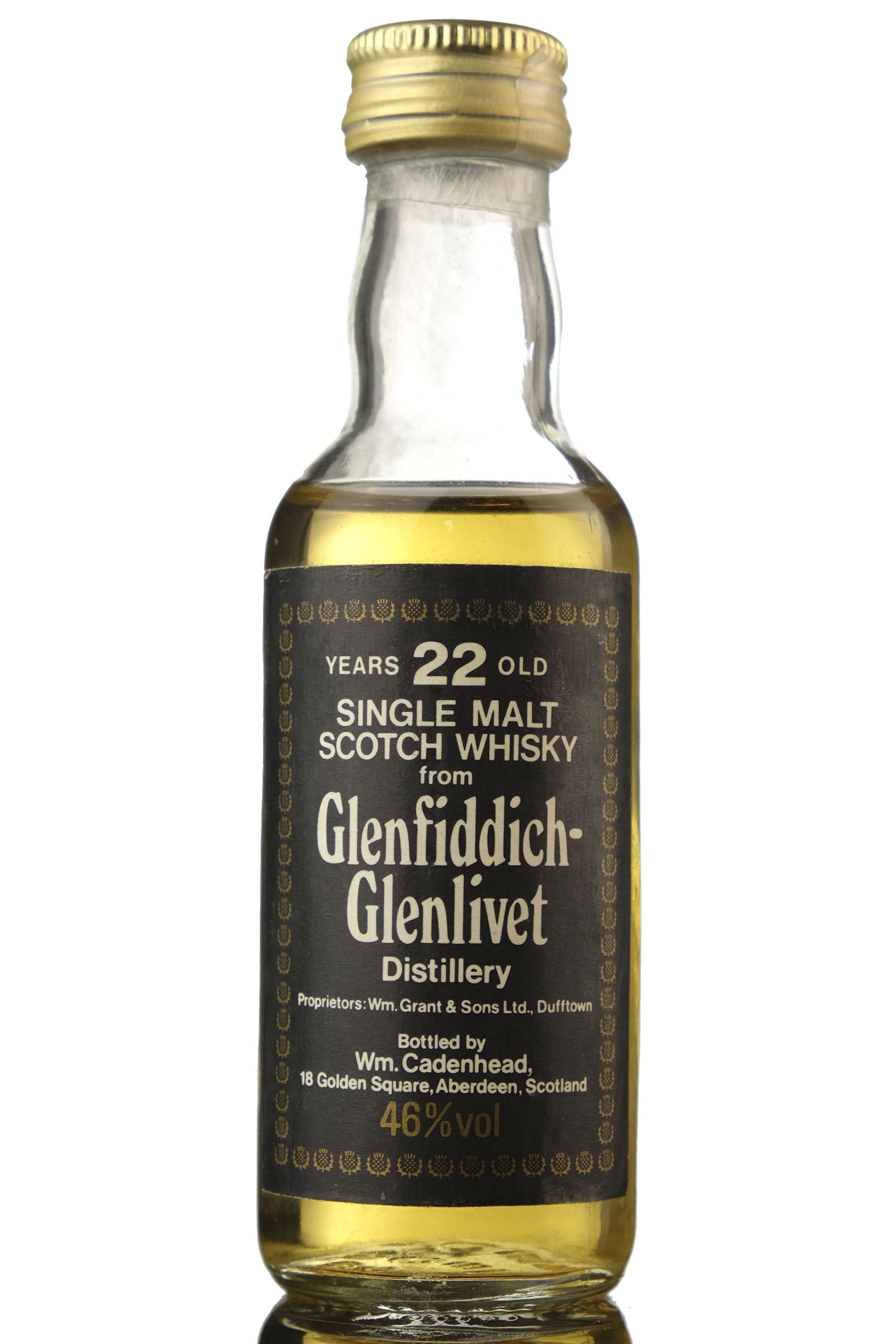 Glenfiddich-Glenlivet 22 Year Old - Cadenheads Miniature
