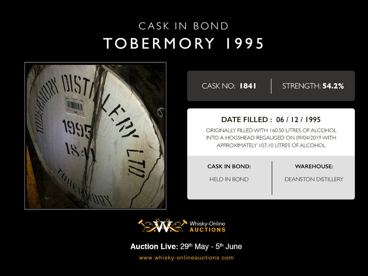 1 Hogshead Of Tobermory 1995 - Cask 1841 - Held In Bond