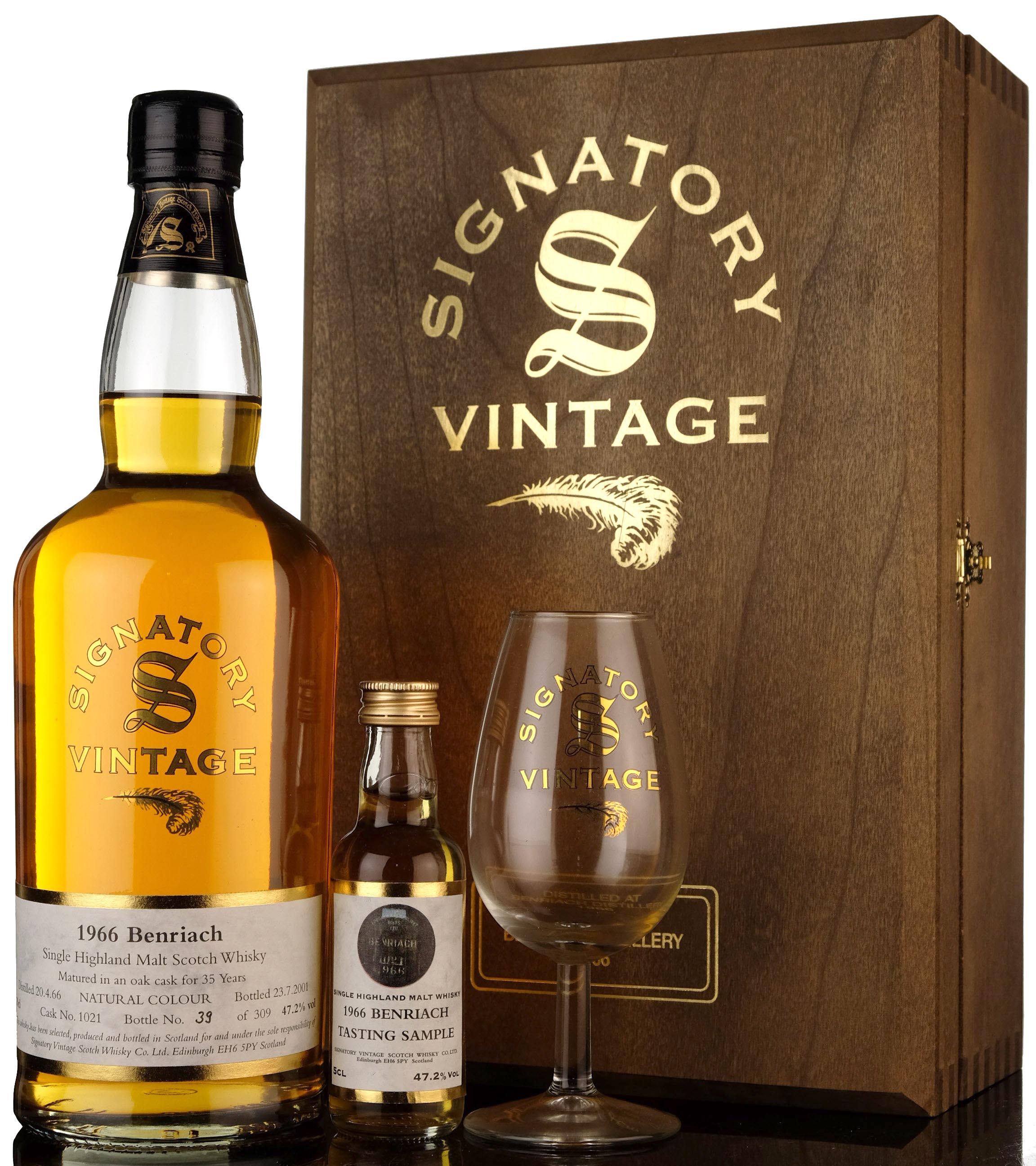 Benriach 1966-2001 - 35 Year Old - Signatory Vintage - Presentation Set