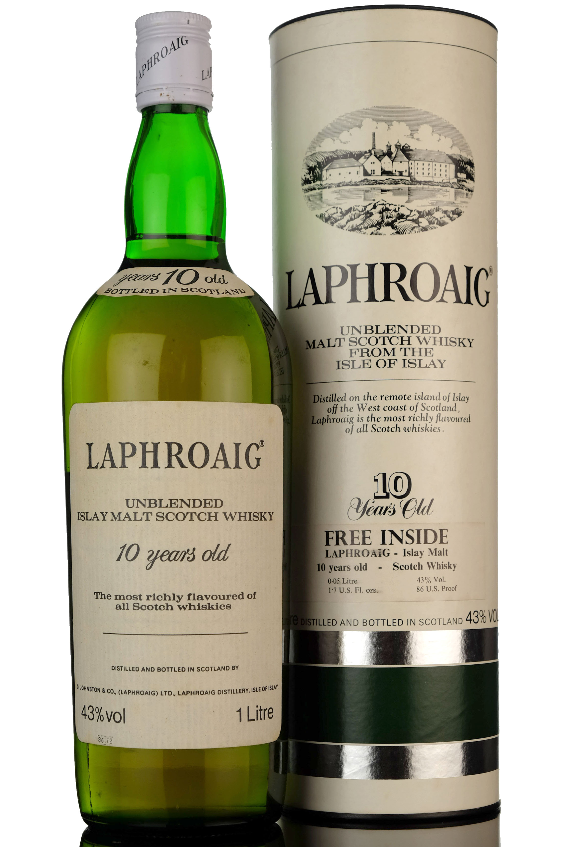 Laphroaig 10 Year Old - 1980s - 1 Litre