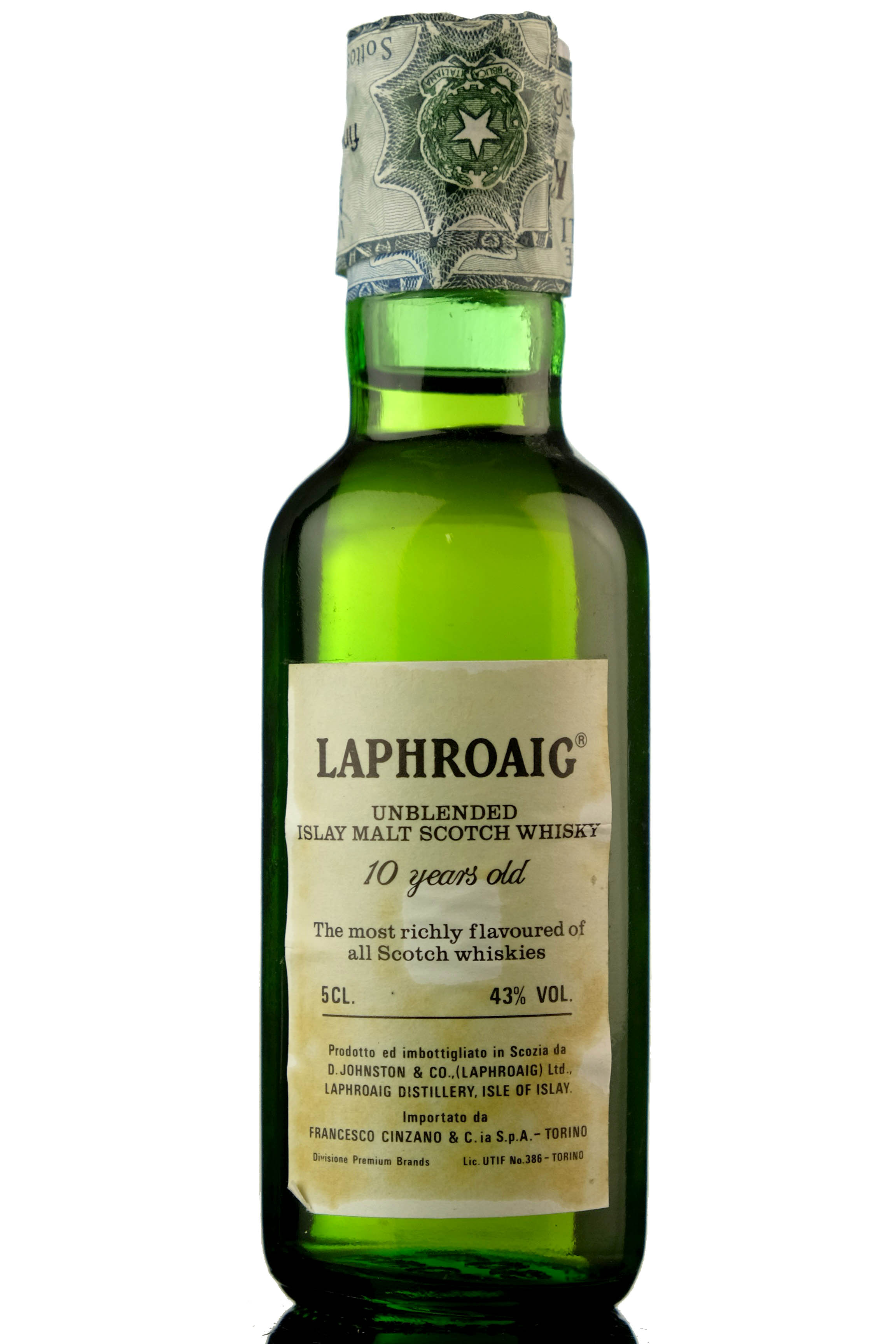 Laphroaig 10 Year Old Unblended Miniature