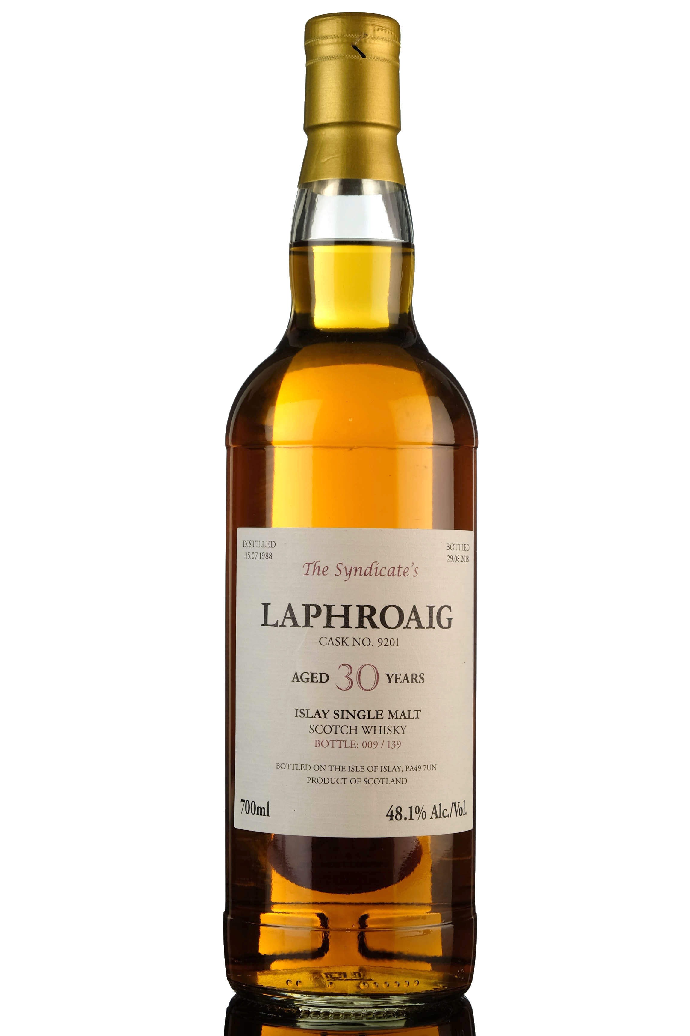 Laphroaig 1988-2018 - 30 Year Old - The Syndicate - 139 Bottles