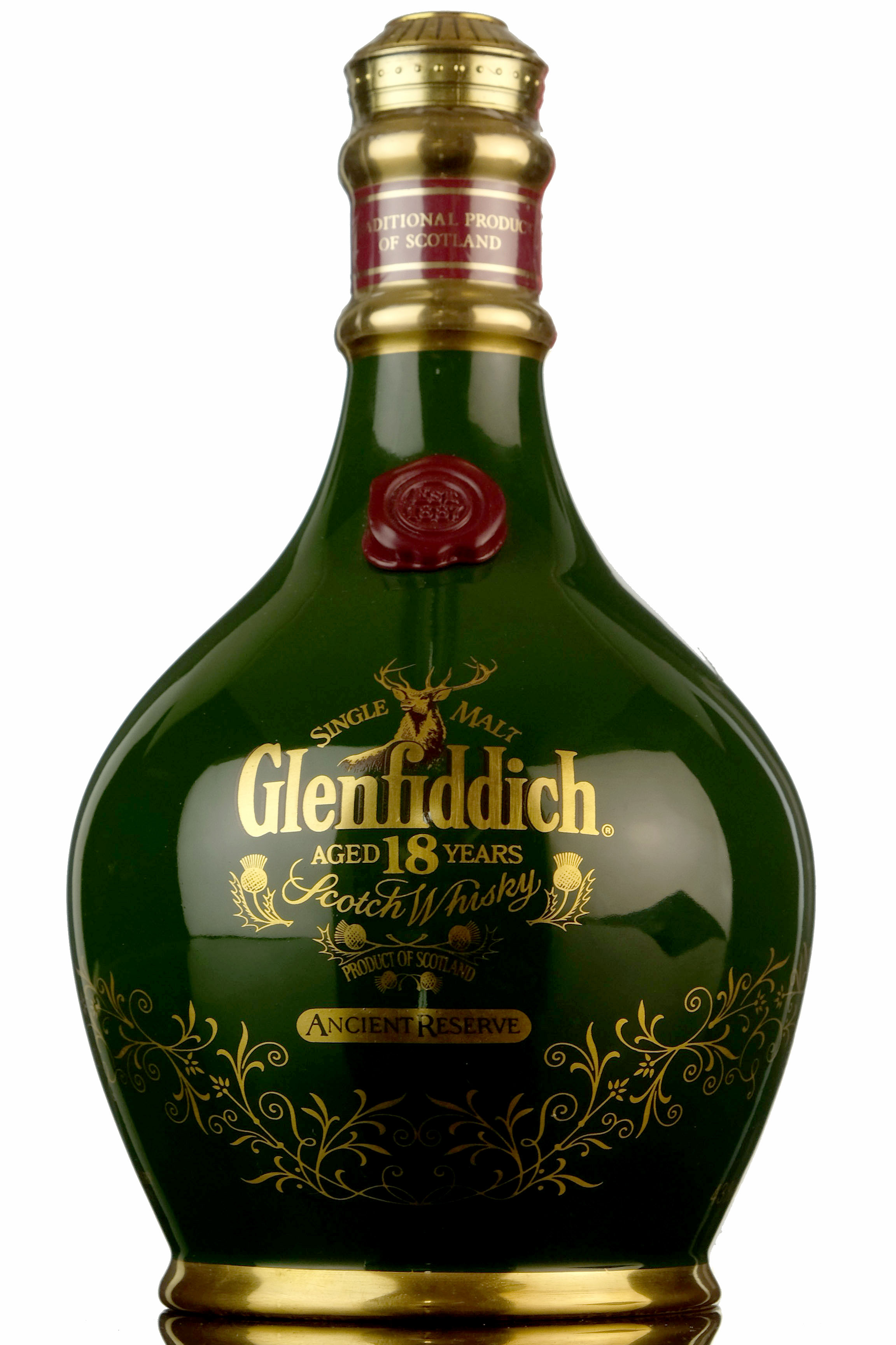 Glenfiddich 18 Year Old - Ancient Reserve - Green Ceramic - 1990s