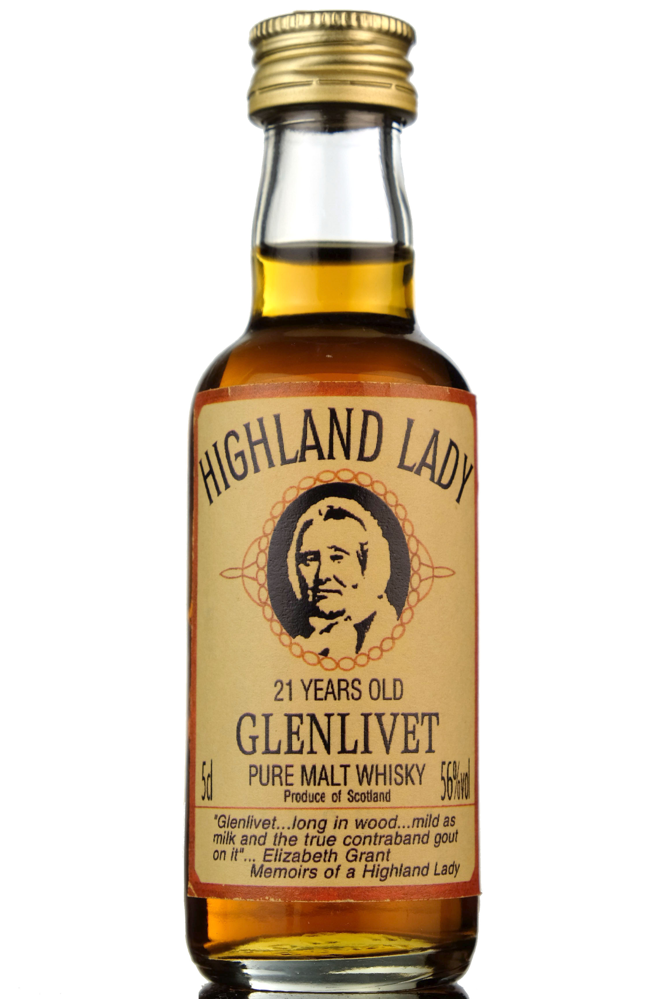 Glenlivet 21 Year Old - Highland Lady Miniature