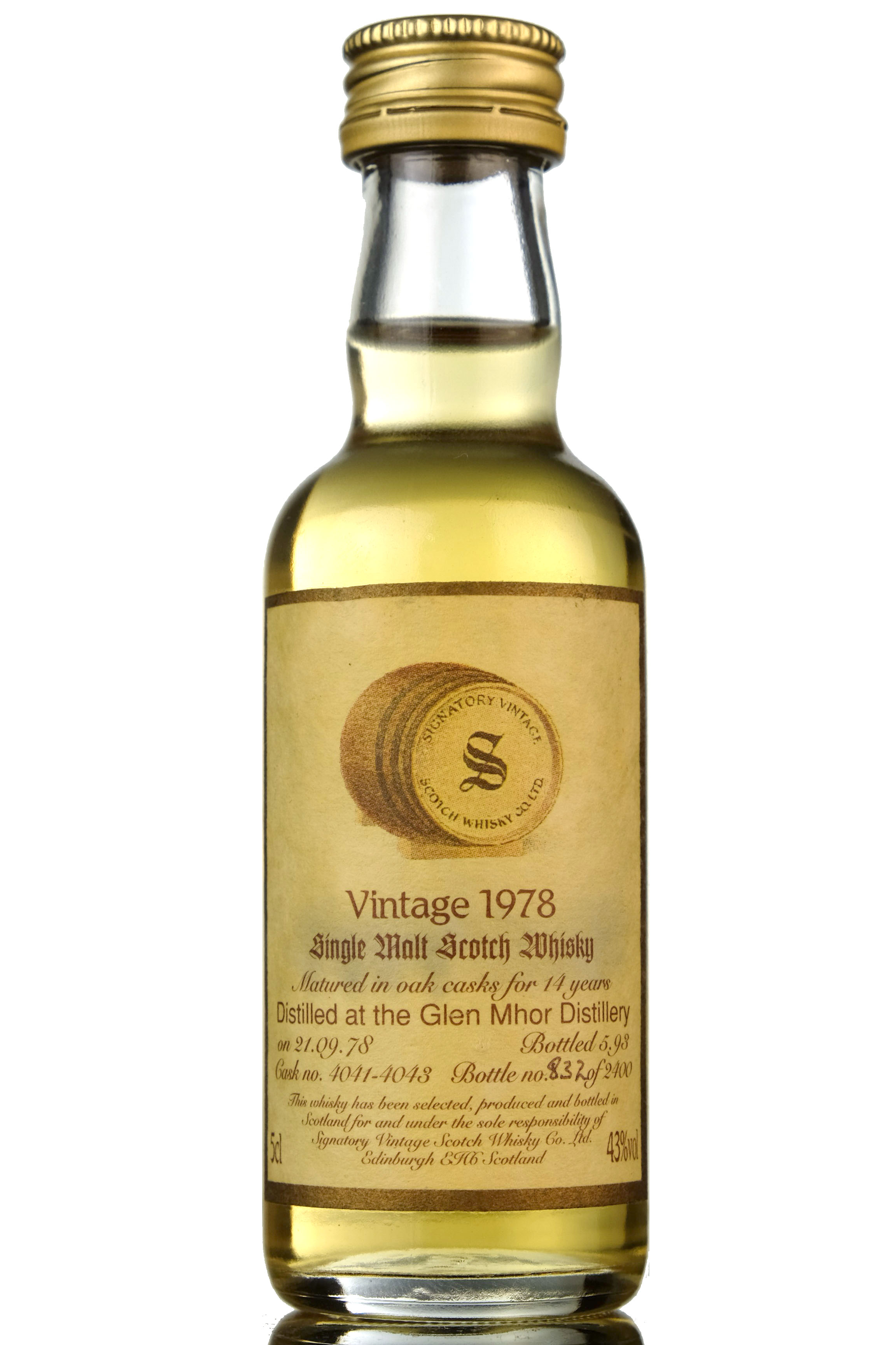 Glen Mhor 1978-1993 - 14 Year Old - Signatory Vintage Miniature