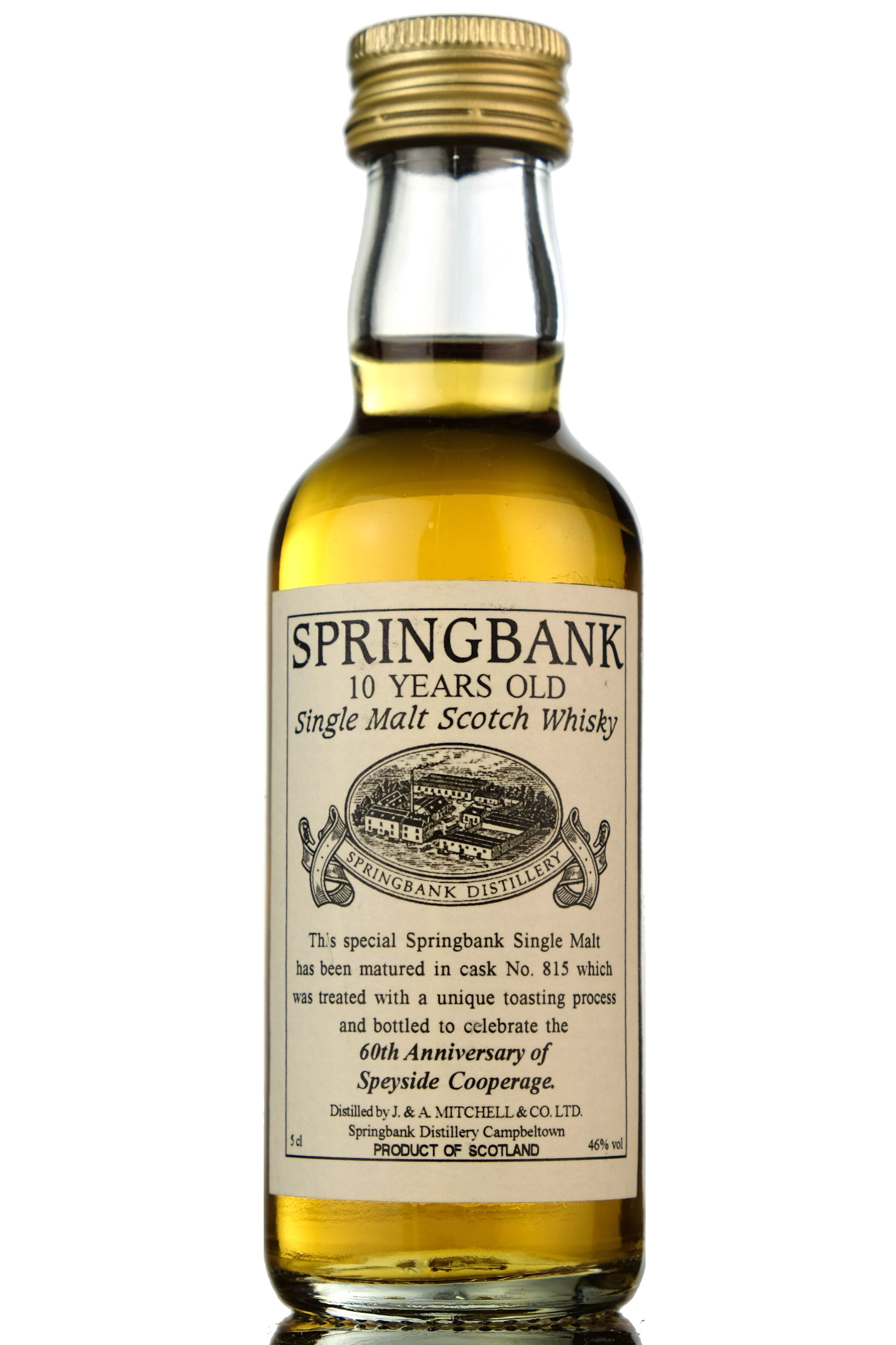 SPRINGBANK 10 YEAR OLD - 60TH ANNIVERSARY OF SPEYSIDE COOPERAGE MINIATURE