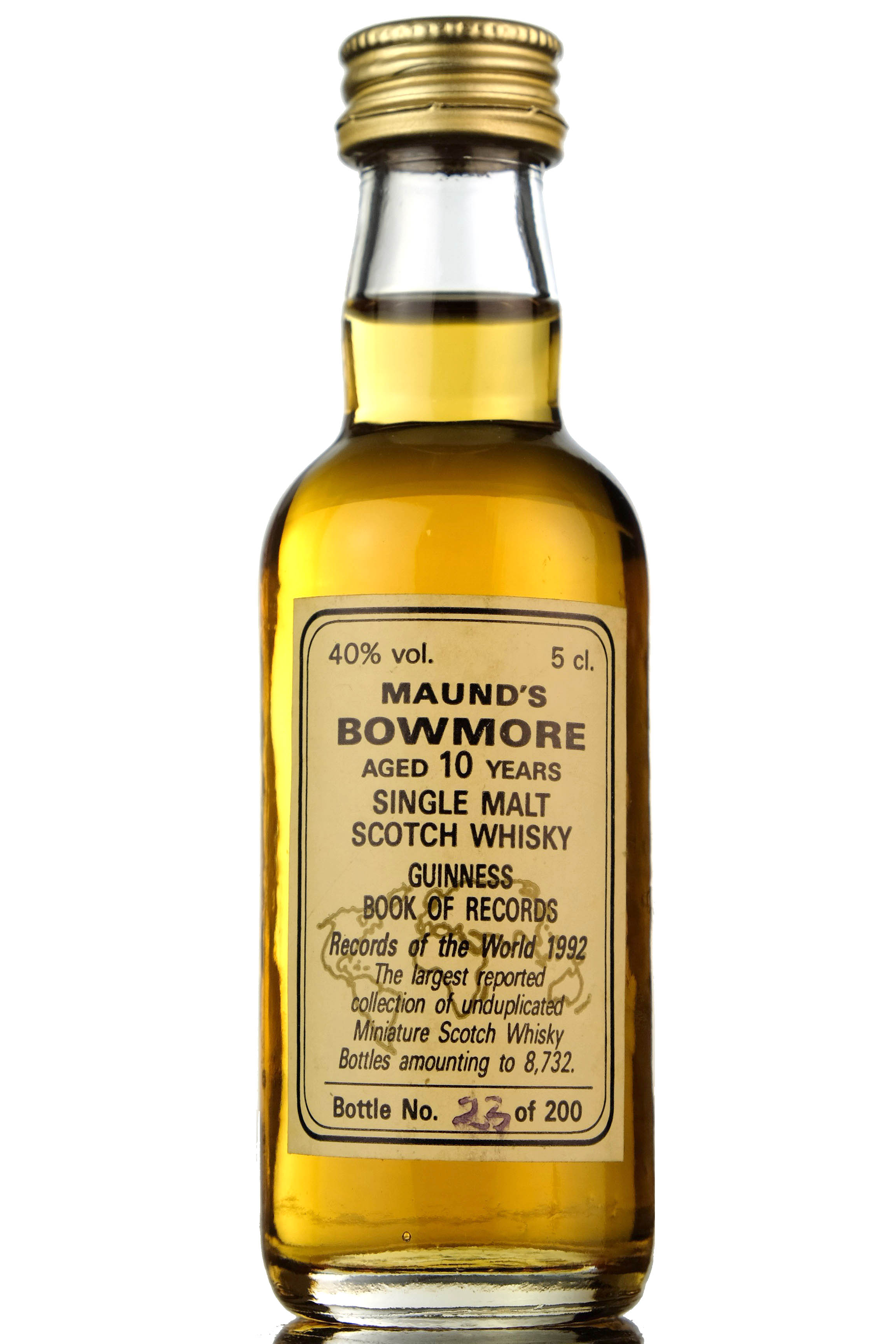 Bowmore Maunds - Guinness Book Of Records 1992 Miniature