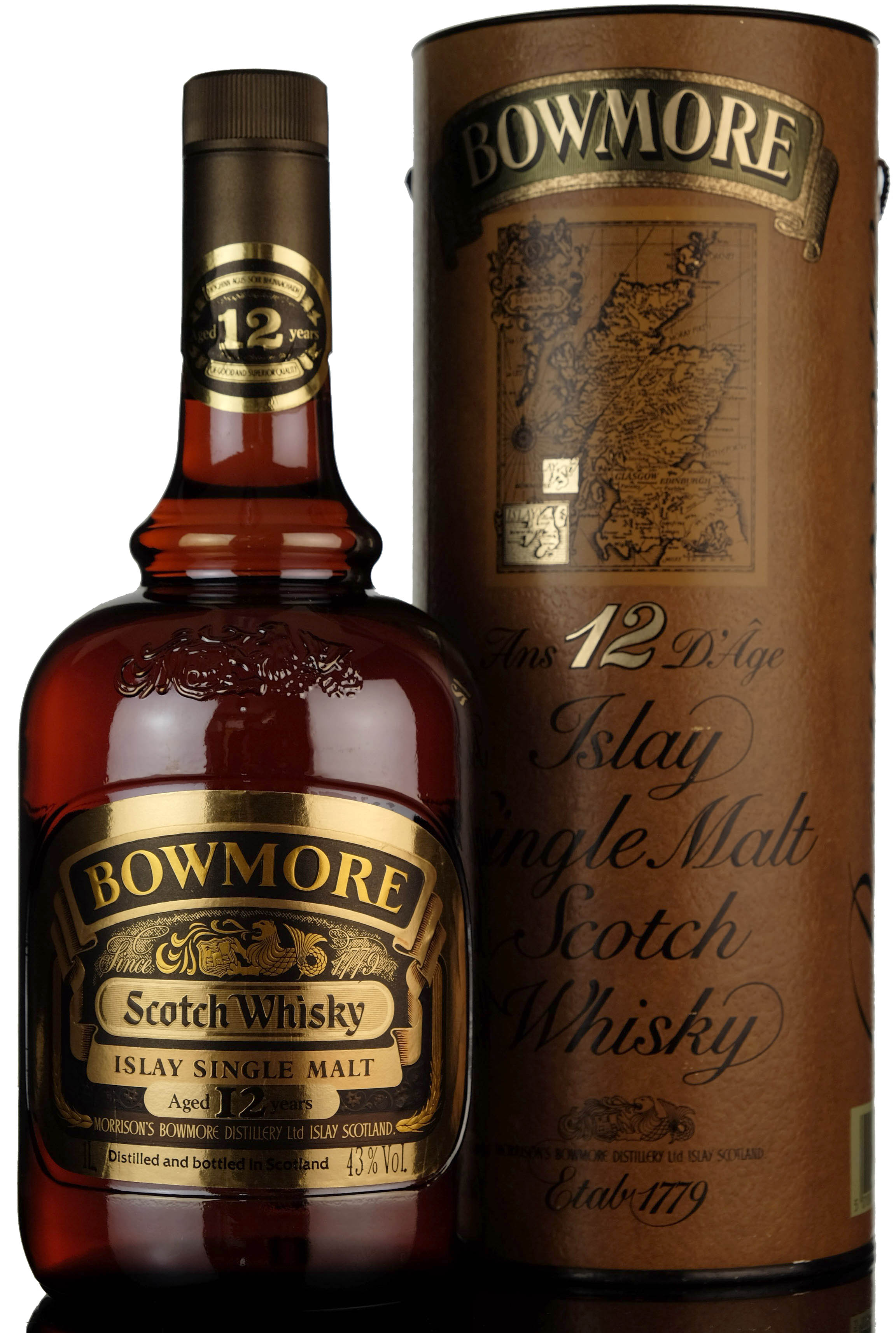 Bowmore 12 Year Old - 1980s - 1 Litre