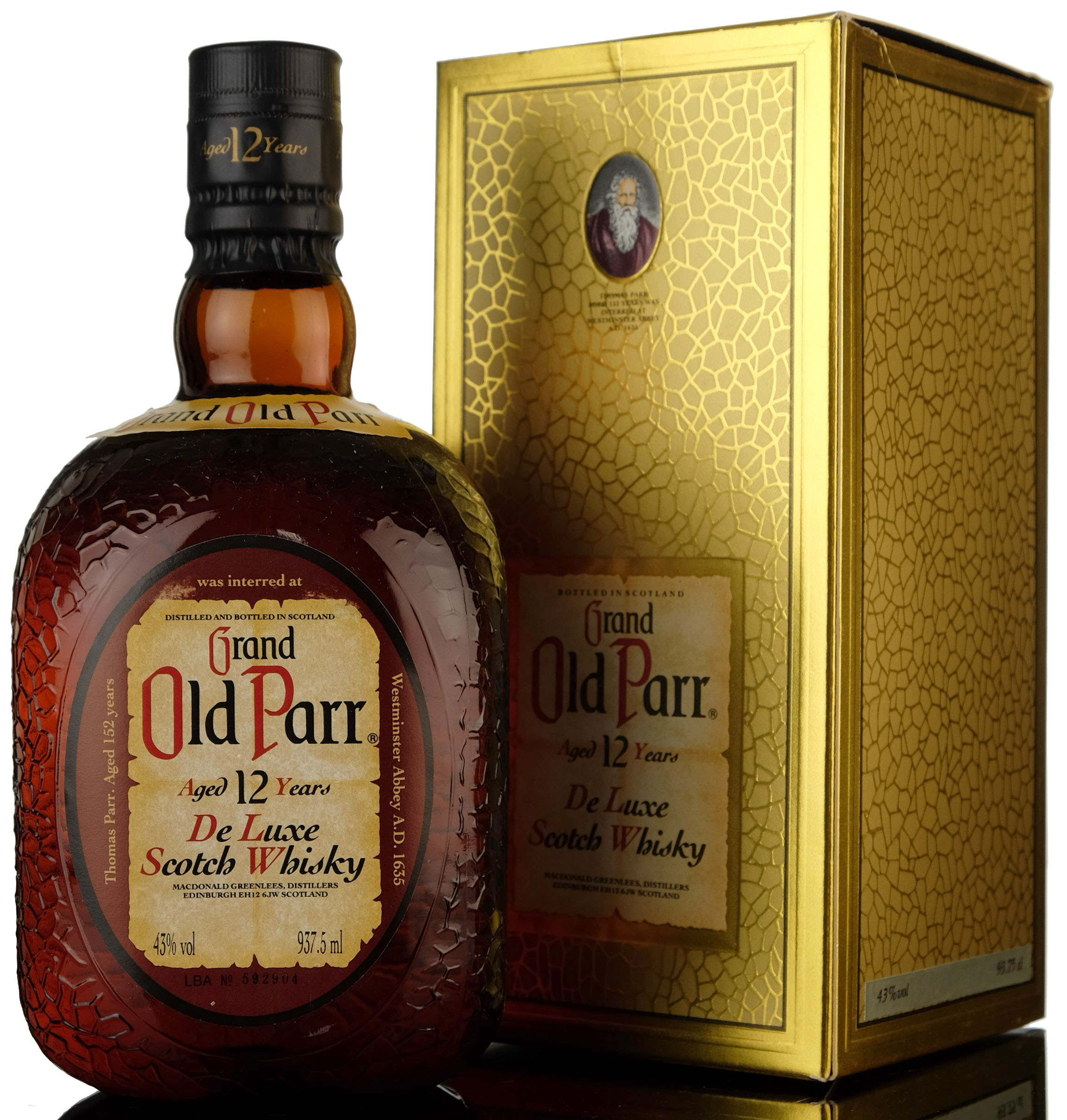 Grand Old Parr 12 Year Old - De Luxe - 1990s - 937.5ml