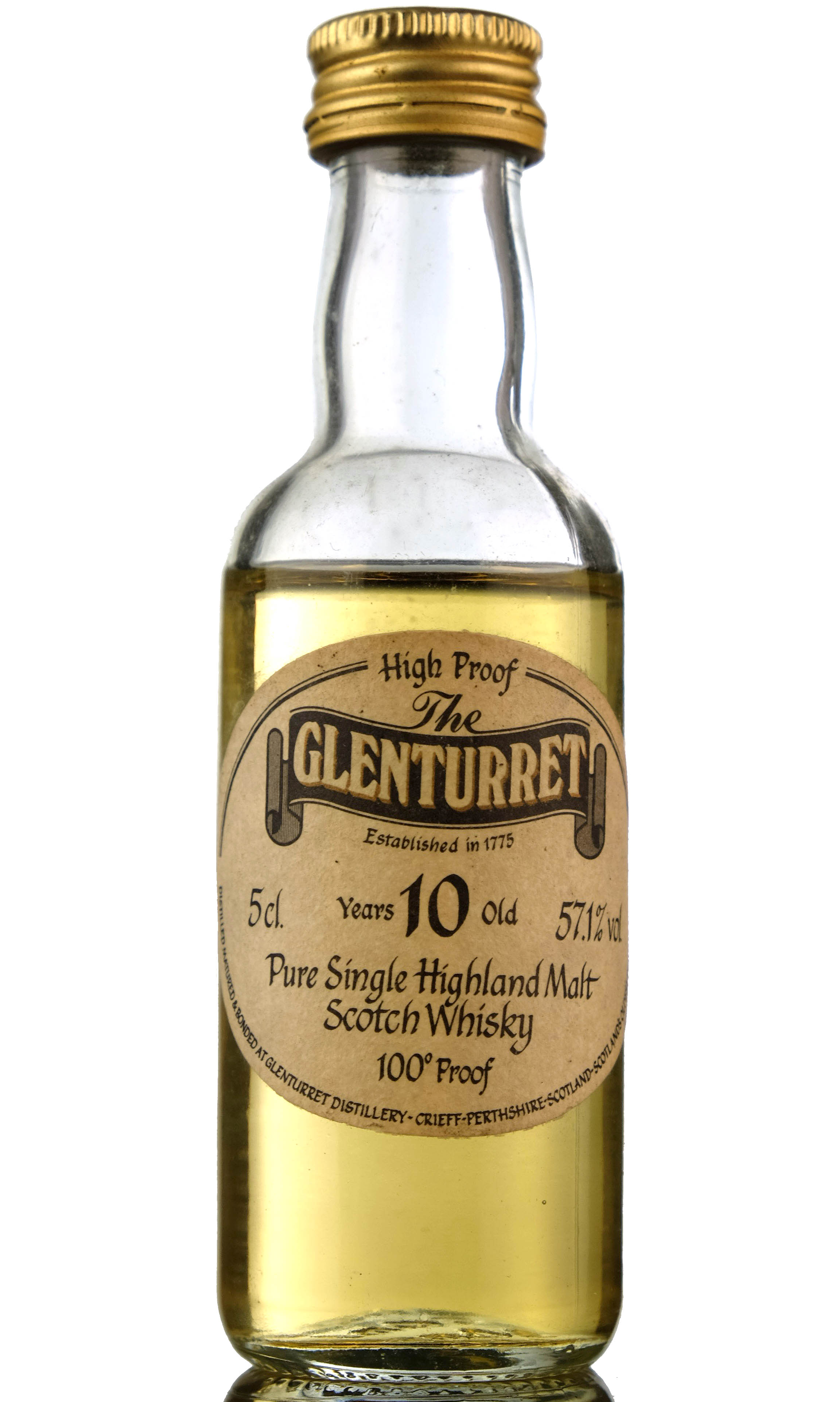 Glenturret 10 Year Old - 100 Proof Miniature