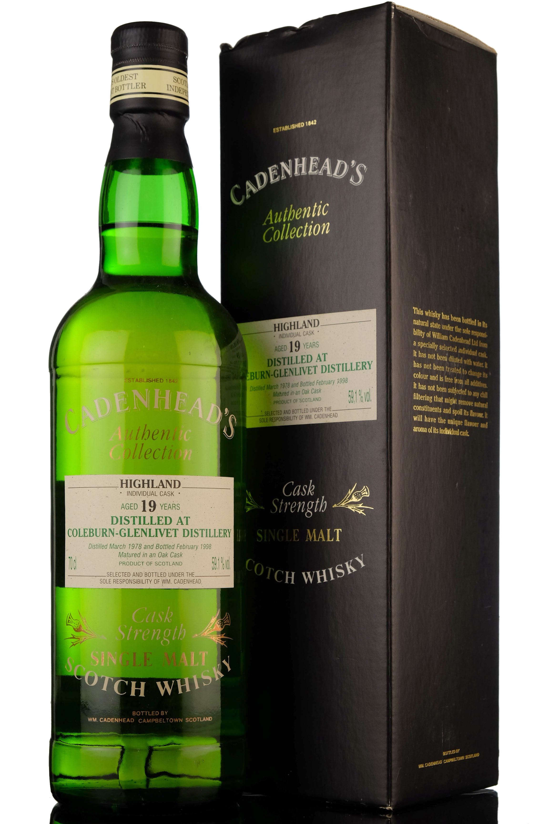 Coleburn-Glenlivet 1978-1998 - 19 Year Old - Cadenhead Authentic Collection