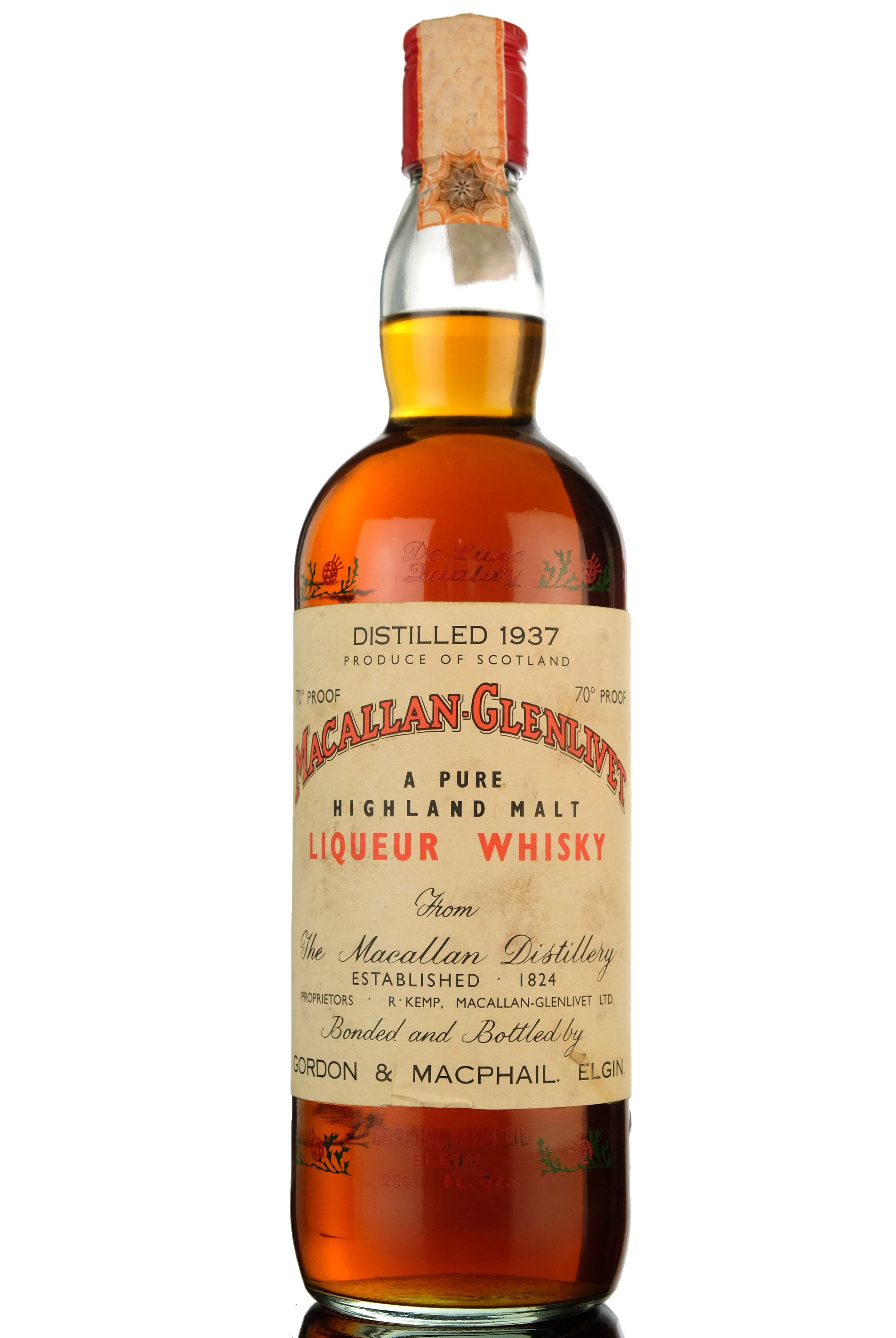 Macallan-Glenlivet 1937 - Liqueur Whisky - Gordon & MacPhail - Early 1970s