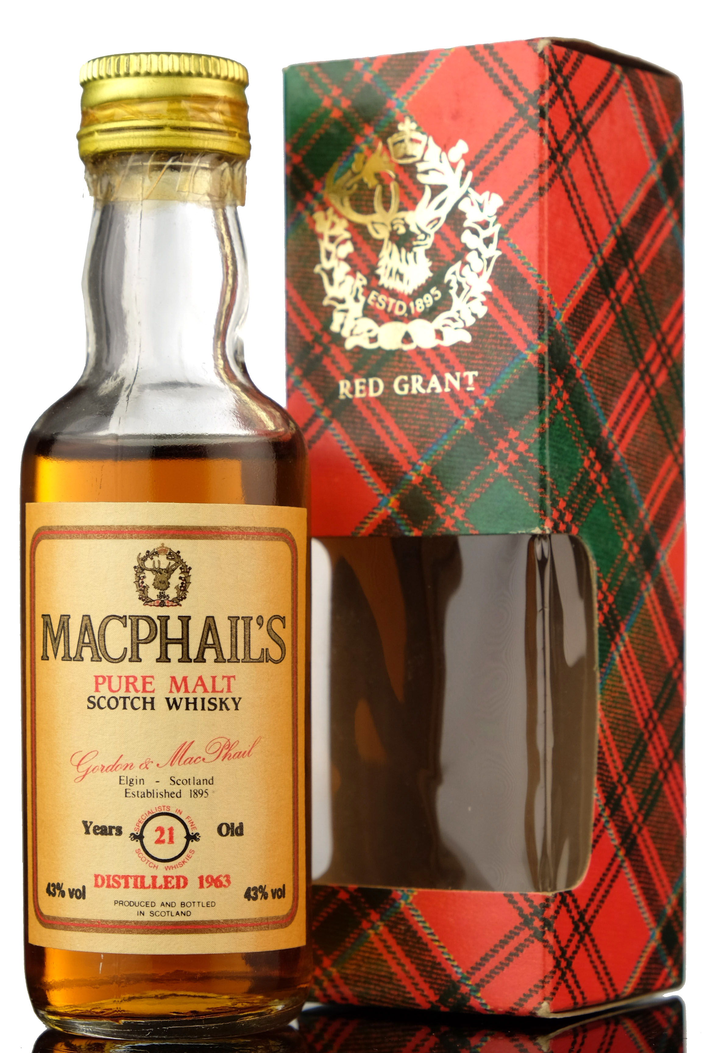 Macphails 1963 - 21 Year Old - Gordon & MacPhail Miniature