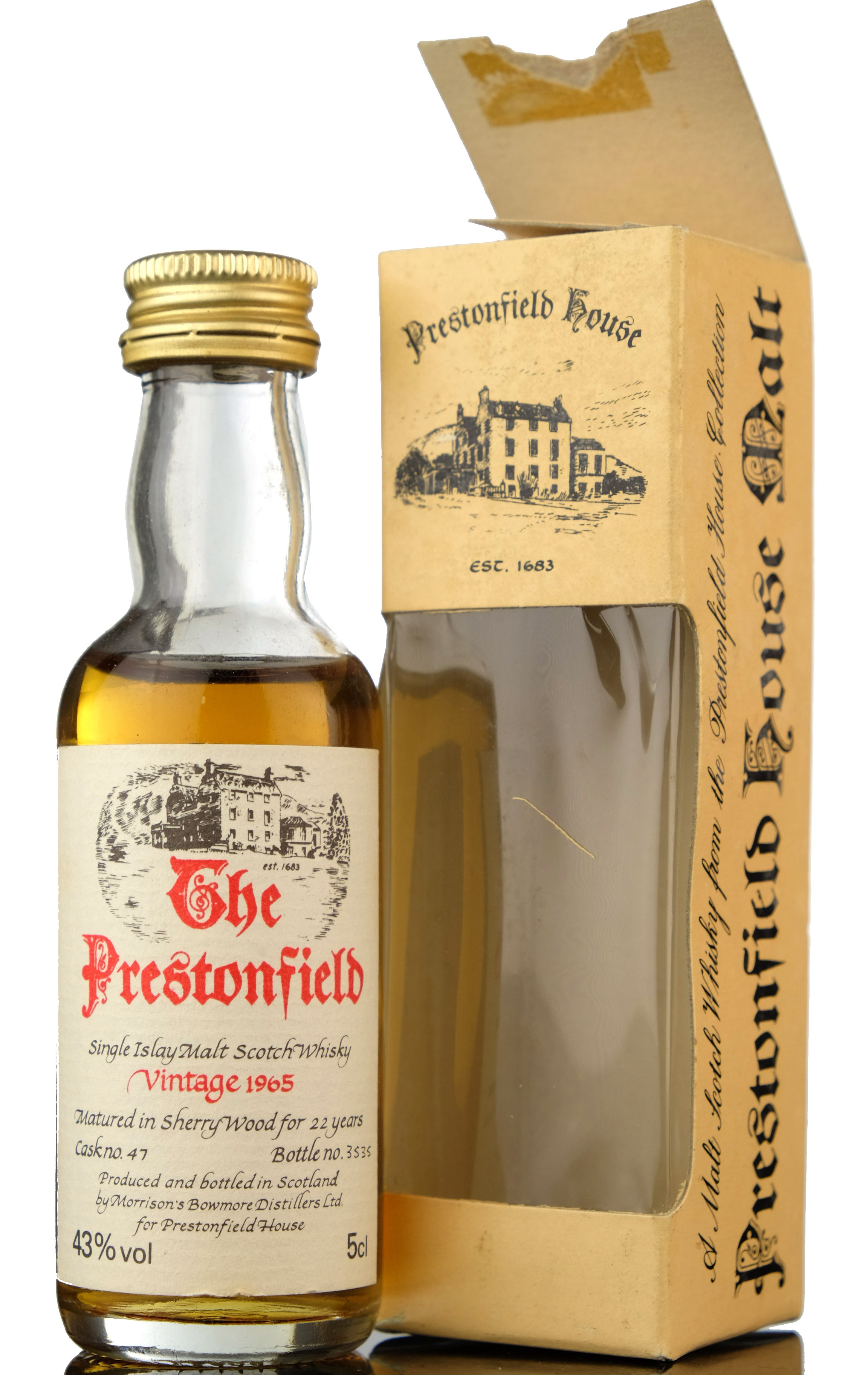 Bowmore 1965 - 22 Year Old - The Prestonfield Miniature