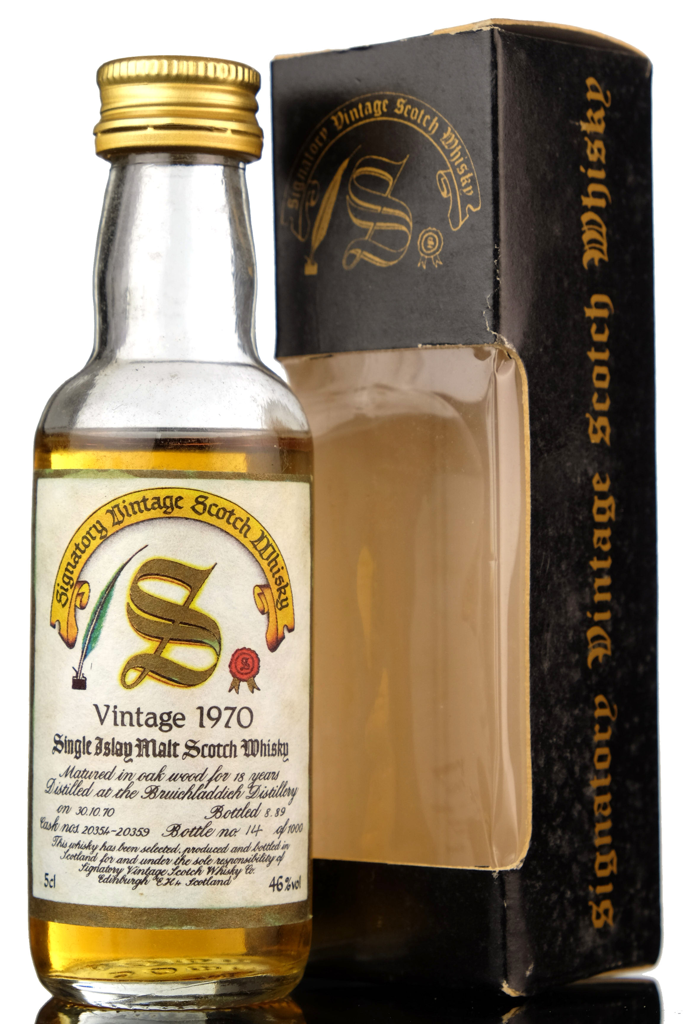 Bruichladdich 1970-1989 - 18 Year Old - Signatory Vintage Miniature