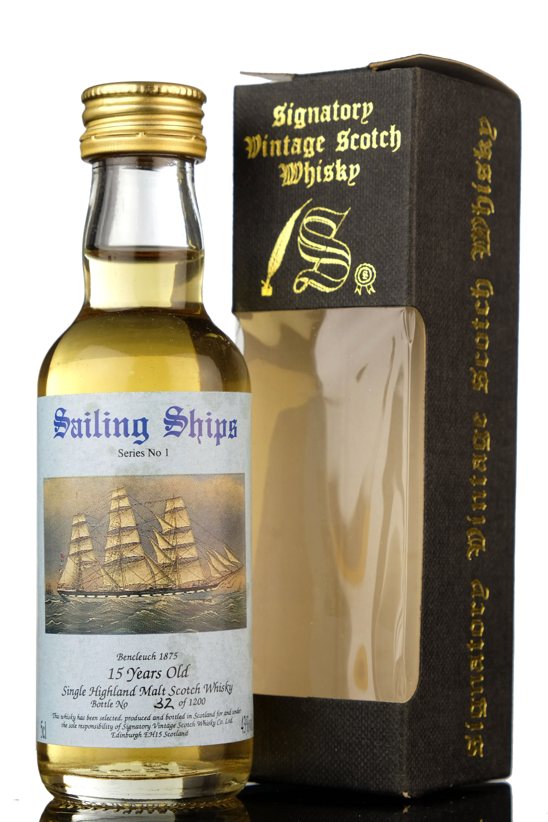 Balvenie 15 Year Old - Sailing Ships Series No.1 - Signatory Vintage Miniature