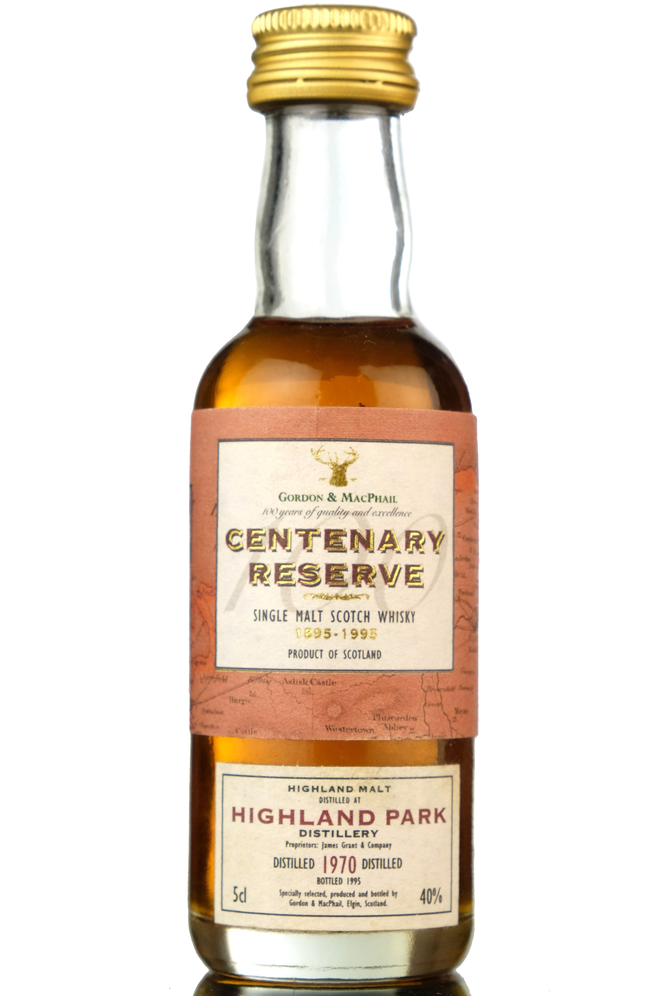 HIGHLAND PARK 1970-1995 - CENTENARY RESERVE - GORDON & MACPHAIL MINIATURE