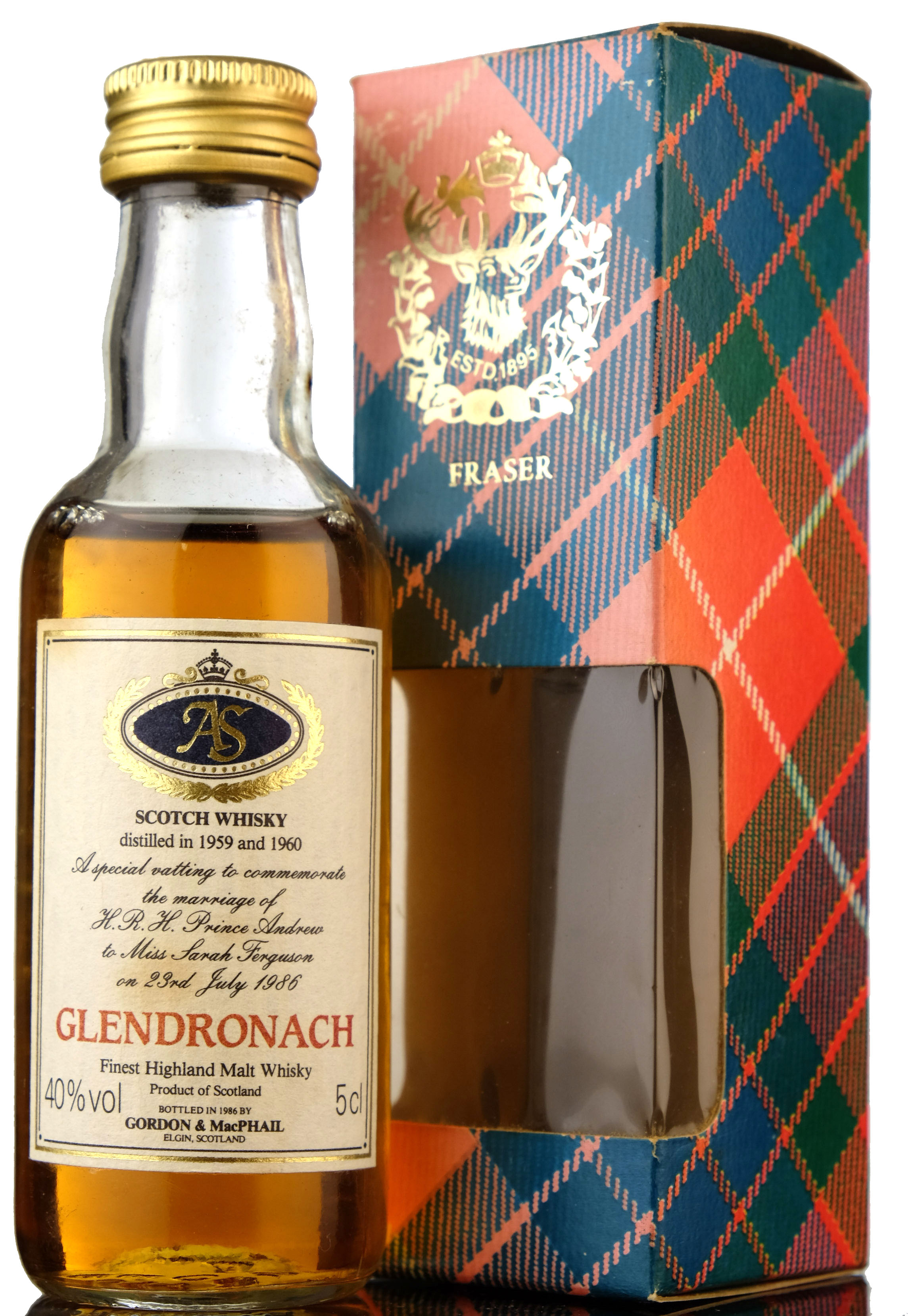 Glendronach Royal Marriage 1959 & 1960 - Gordon & MacPhail Miniature