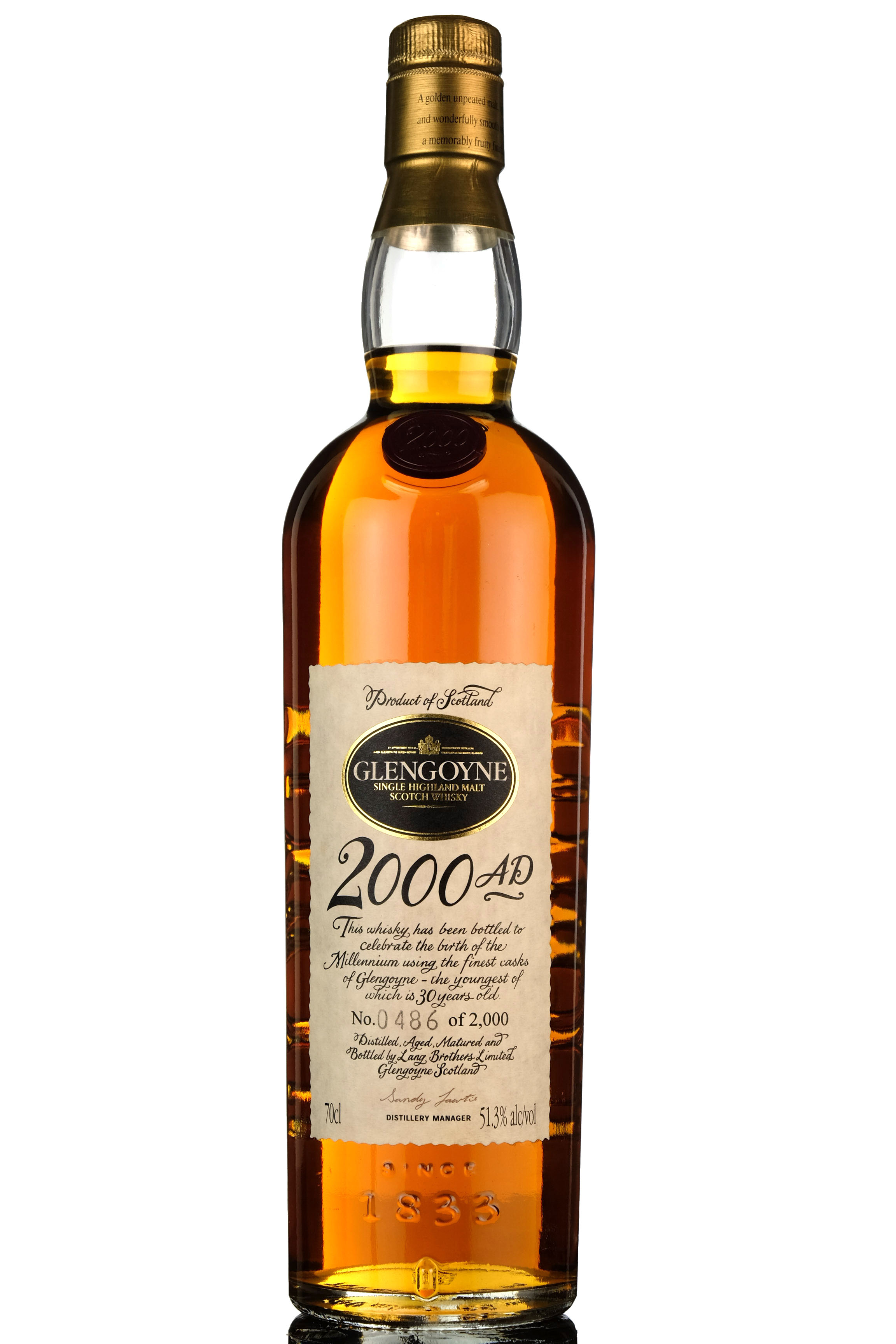 Glengoyne 30 Year Old Millennium - With Clock