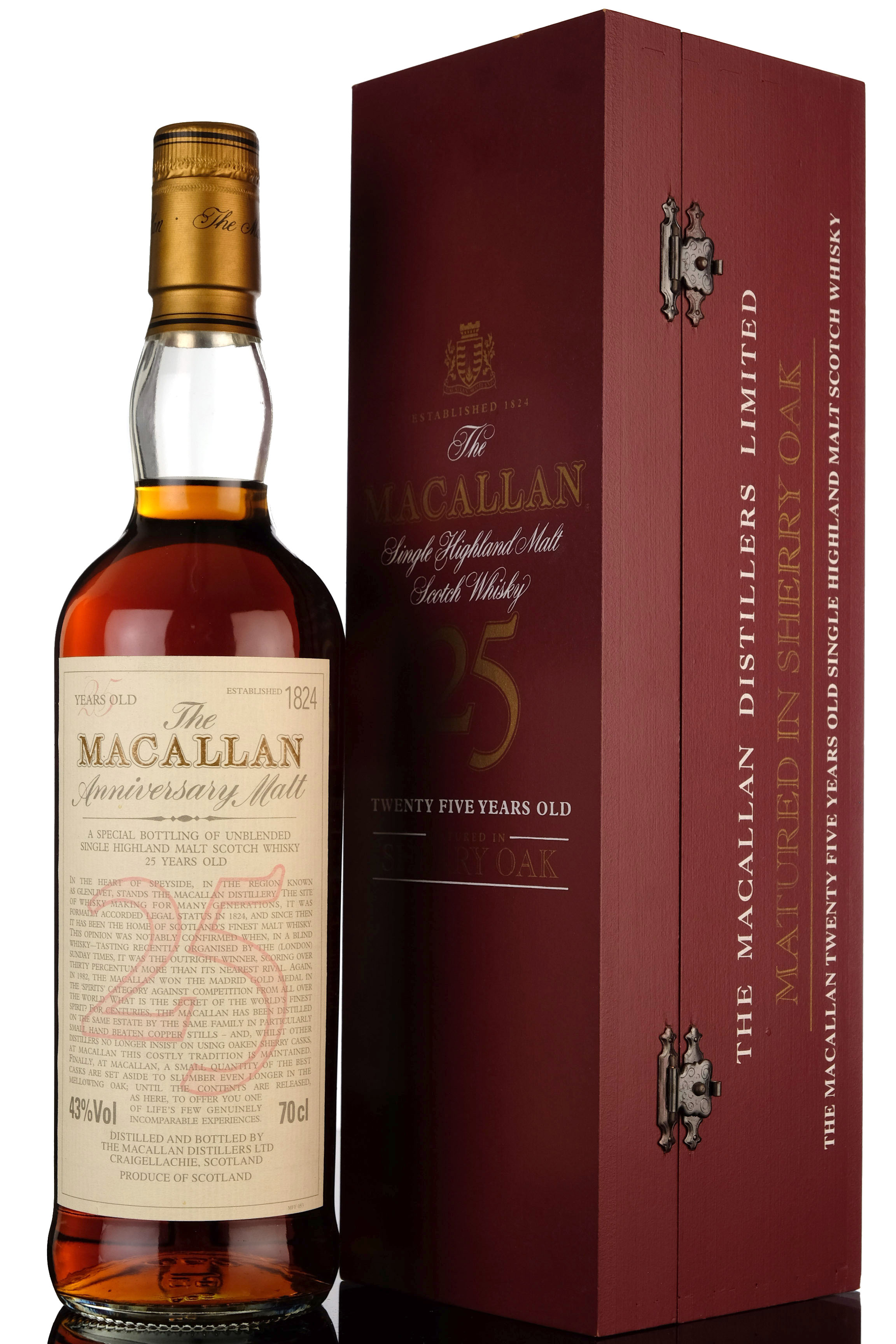 Macallan 25 Year Old Anniversary Malt -Early 2000s