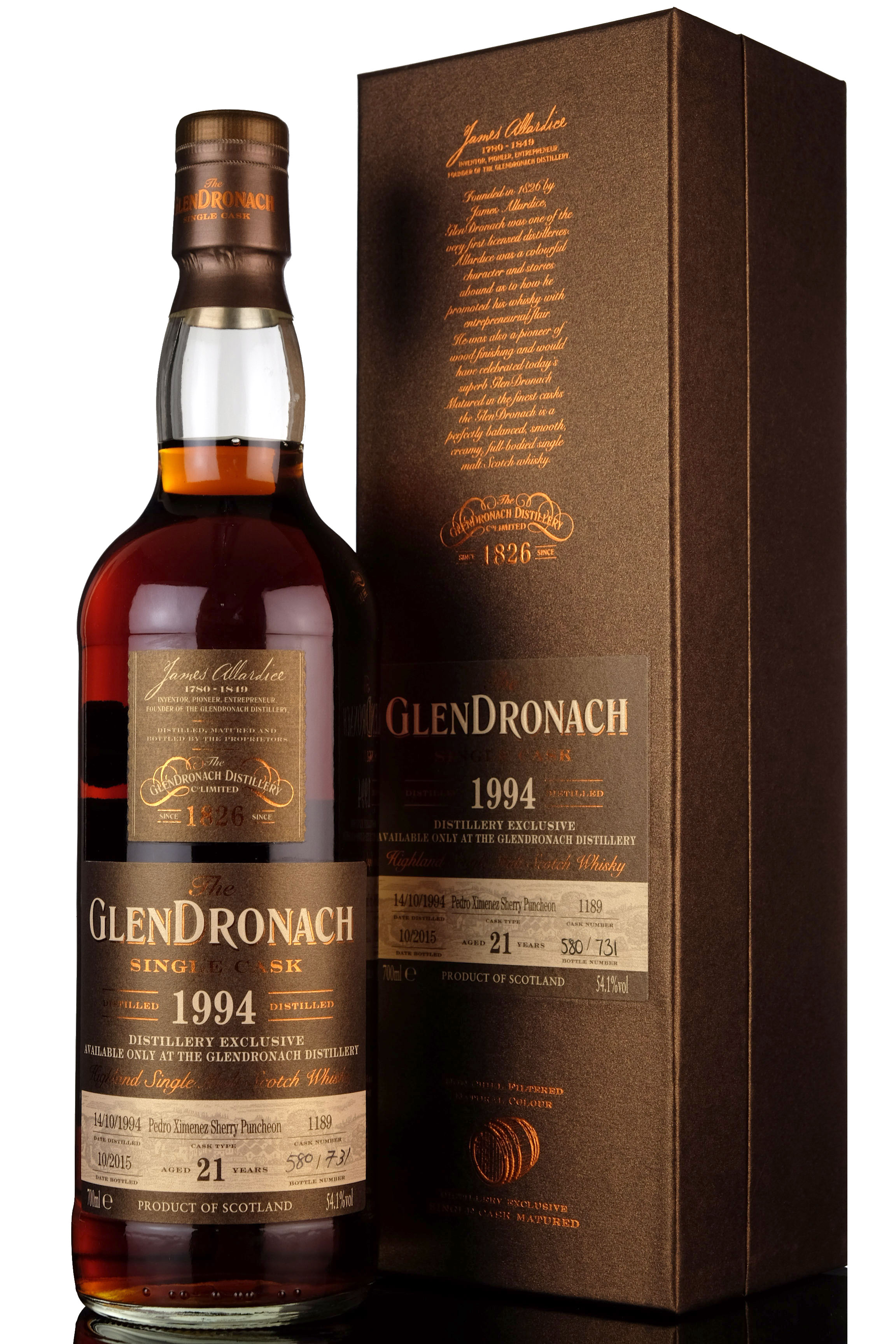 Glendronach 1994-2015 - 21 Year Old - Single Cask 1189 - Distillery Exclusive