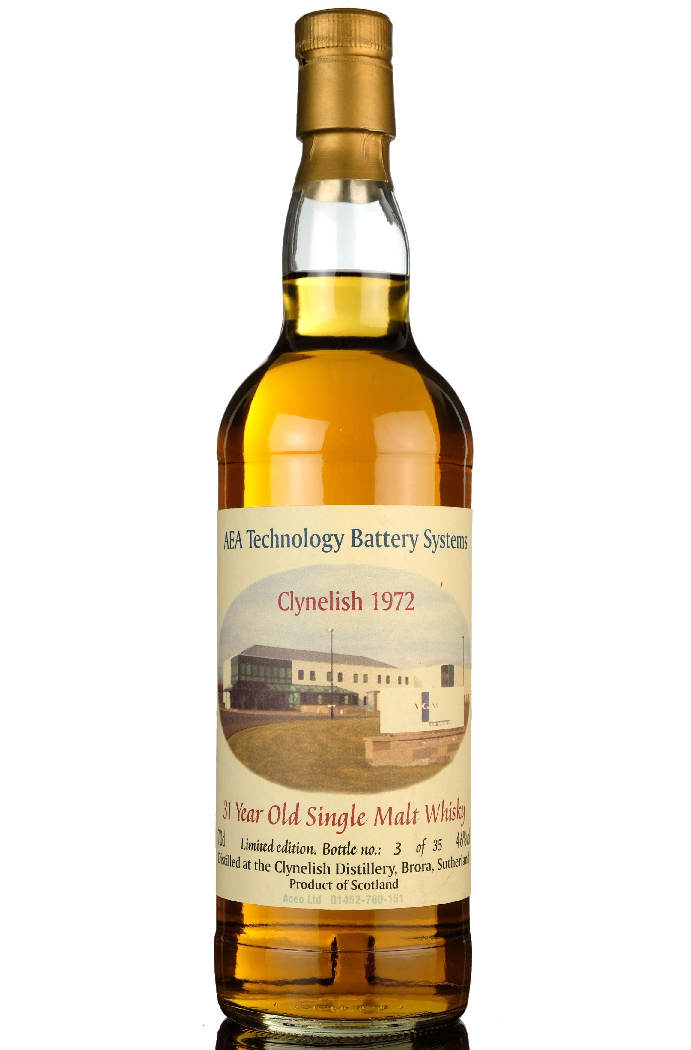 Clynelish 1972 - 31 Year Old - AEA Technology Battery Systems - 1 Of Only 35 Bottles