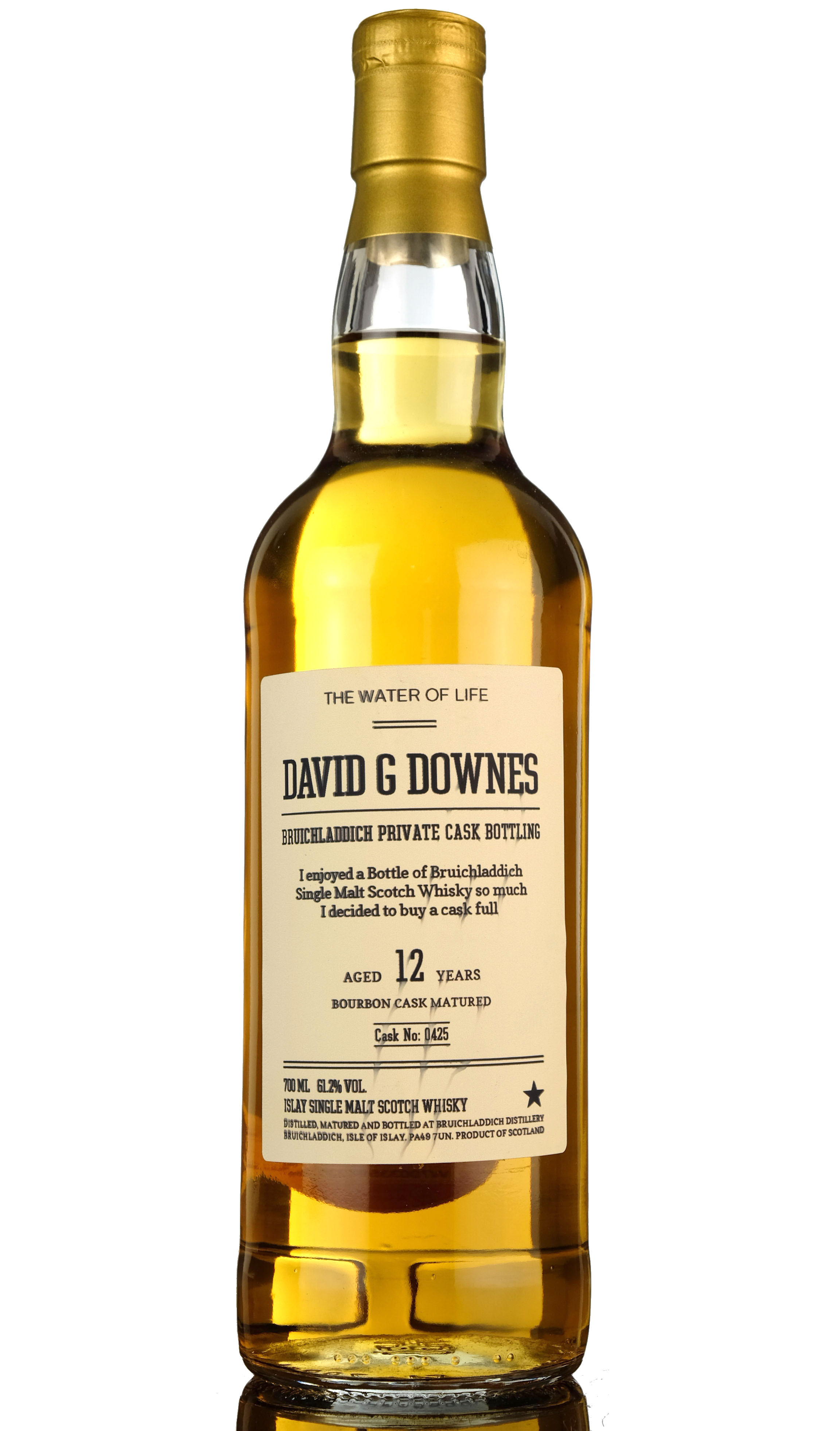 Bruichladdich 12 Year Old - Private Single Cask 0425