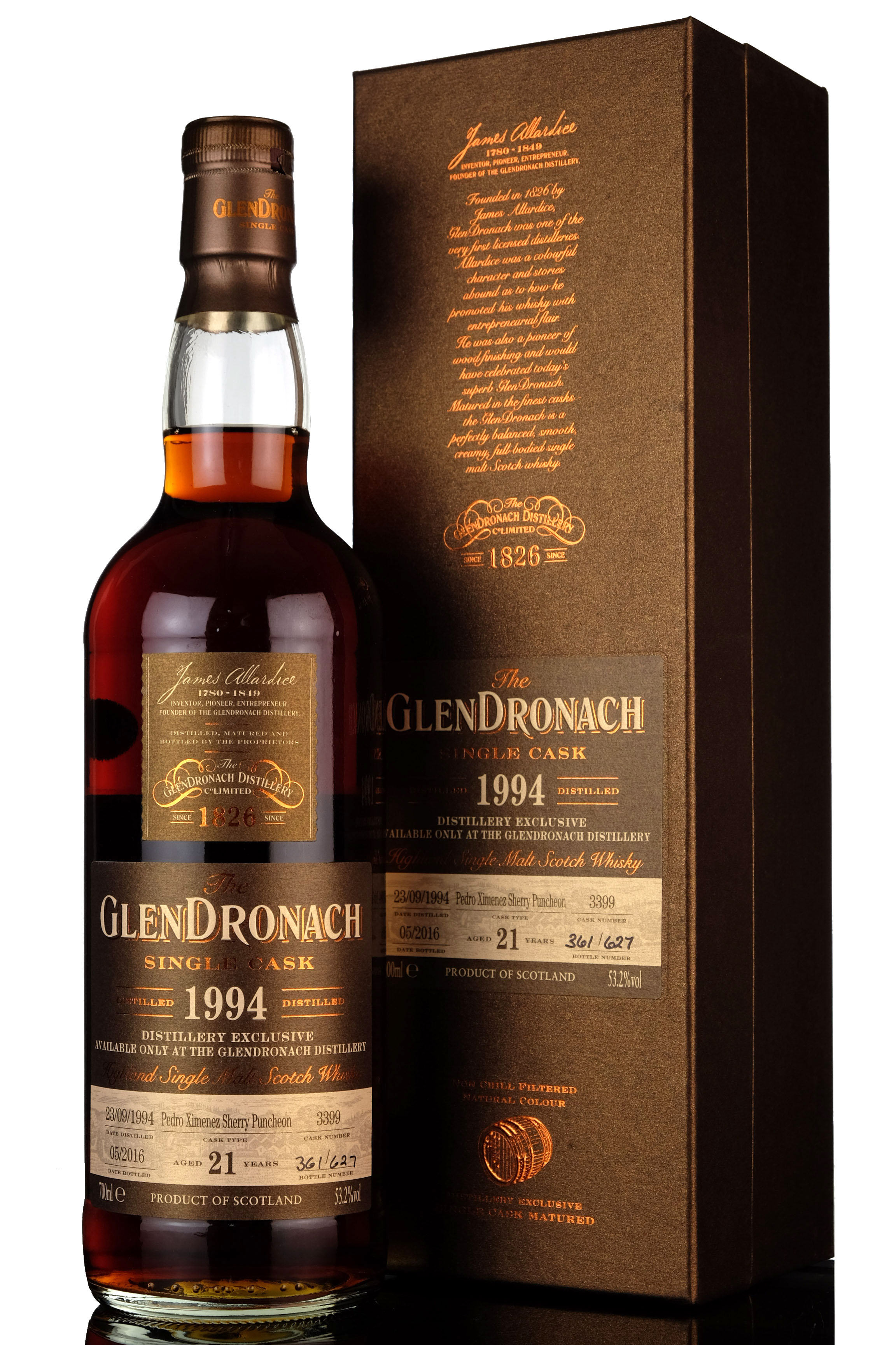 Glendronach 1994-2016 - 21 Year Old - Single Cask 3399 - Distillery Exclusive