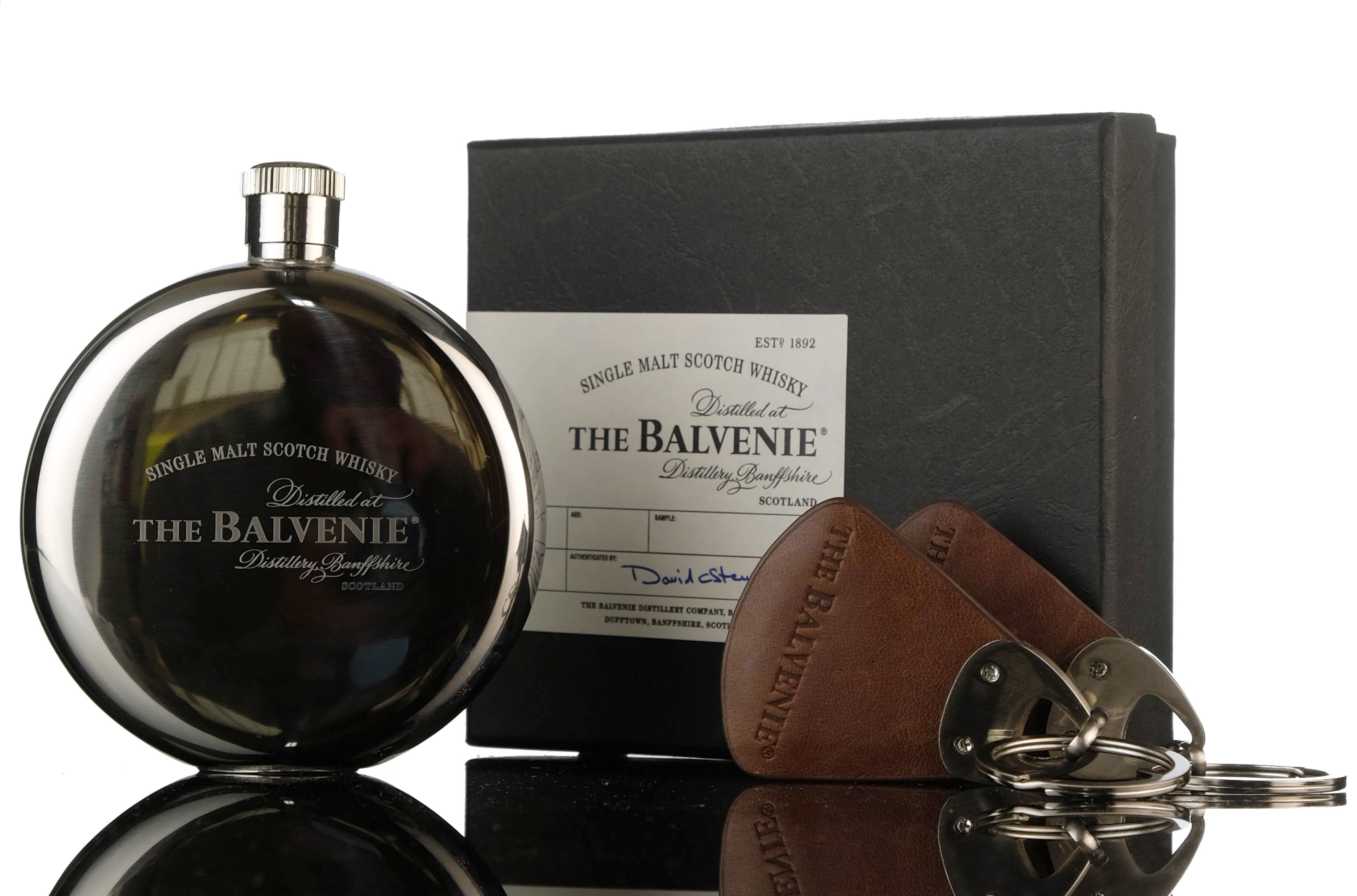 Balvenie Hip Flask & Keyrings