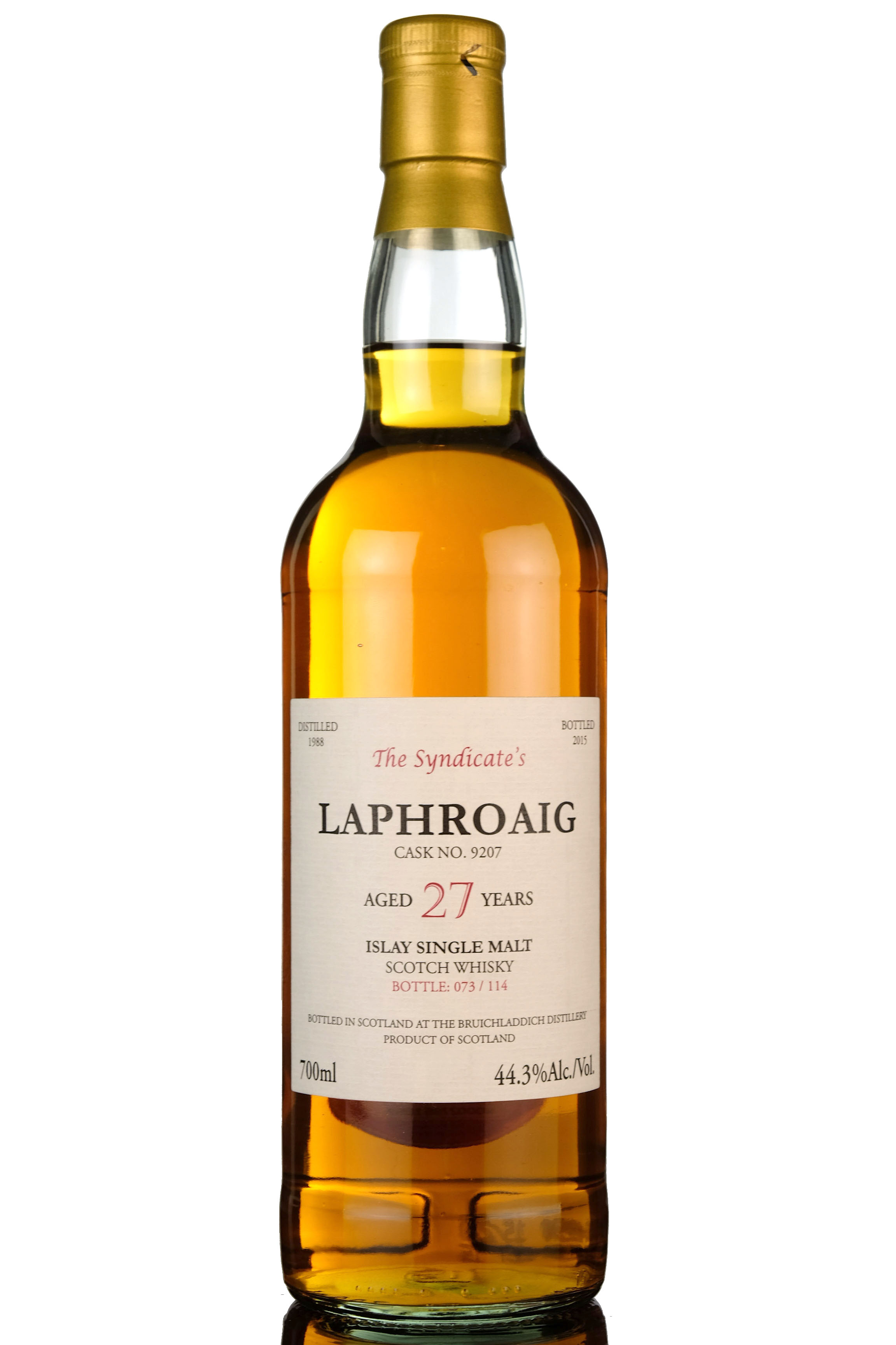 Laphroaig 1988-2015 - 27 Year Old - The Syndicate - 114 Bottles